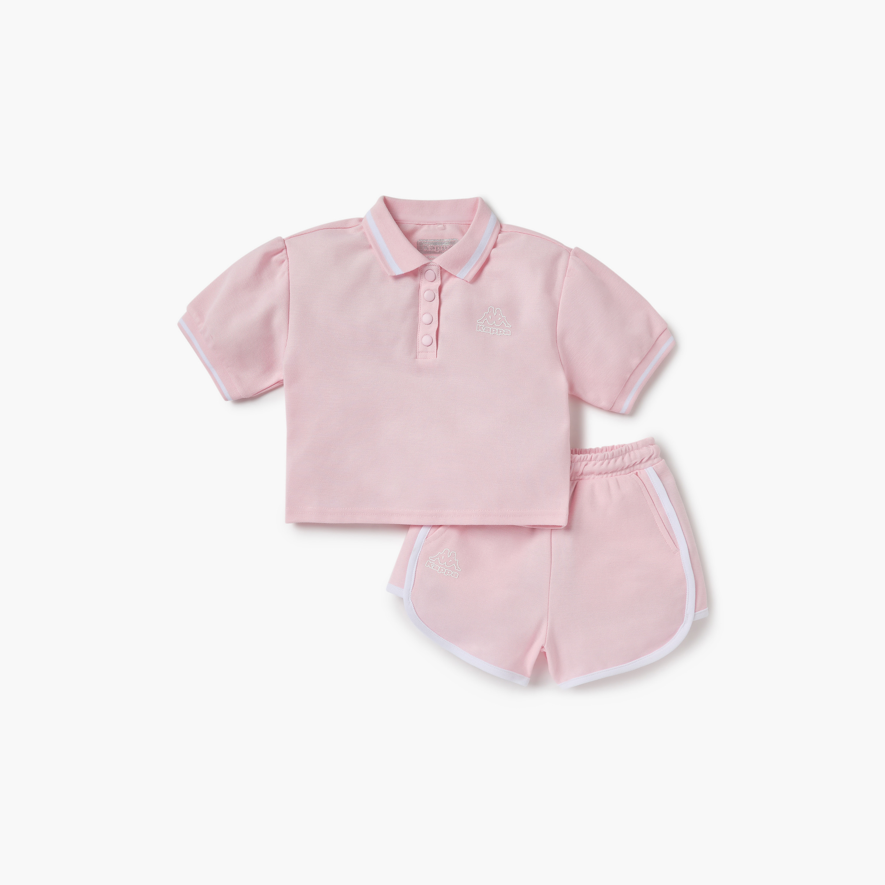 طقم تيشيرت بشعار وشورت من كابا-baby-girls-clothing-setsandcoords-image-1