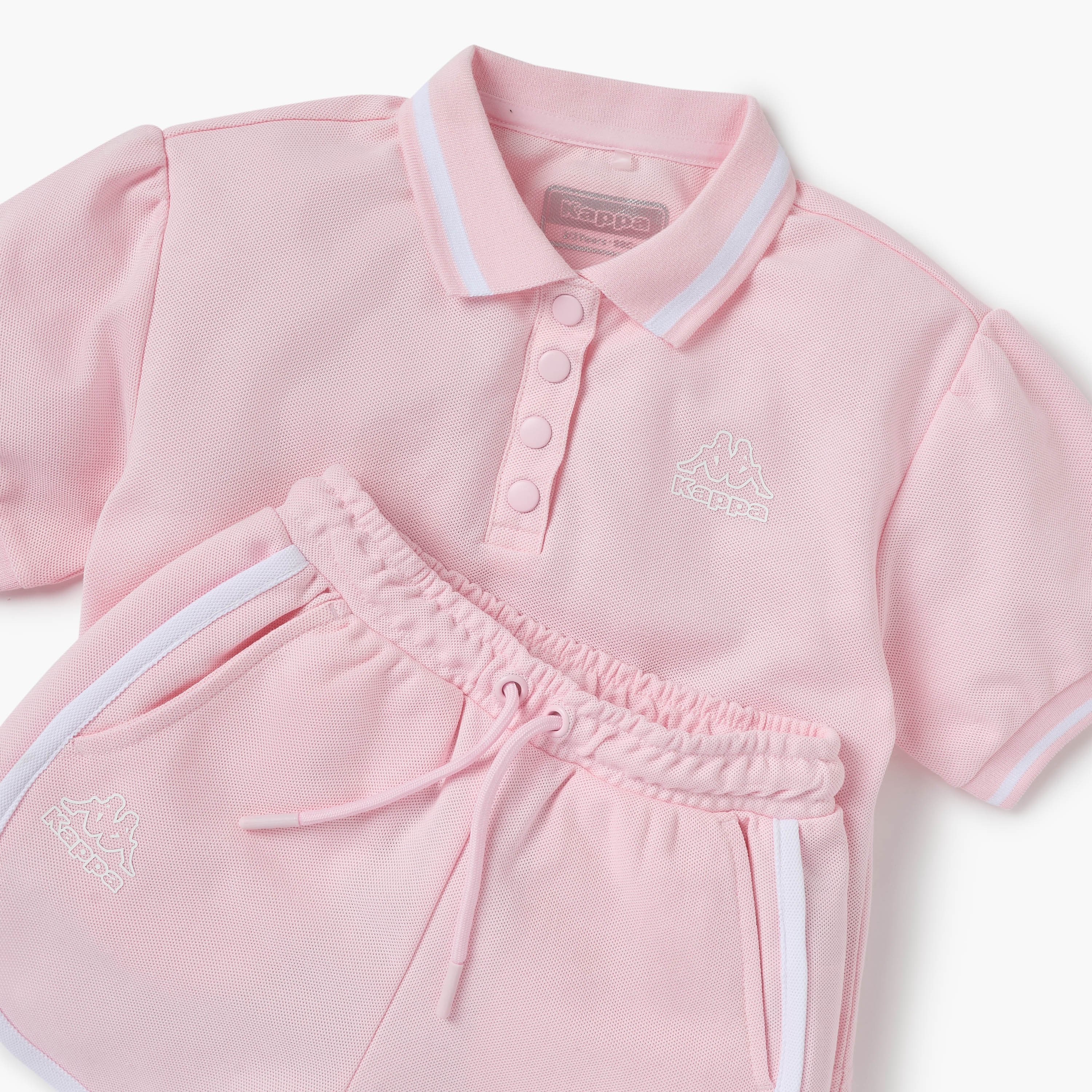 طقم تيشيرت بشعار وشورت من كابا-baby-girls-clothing-setsandcoords-image-4