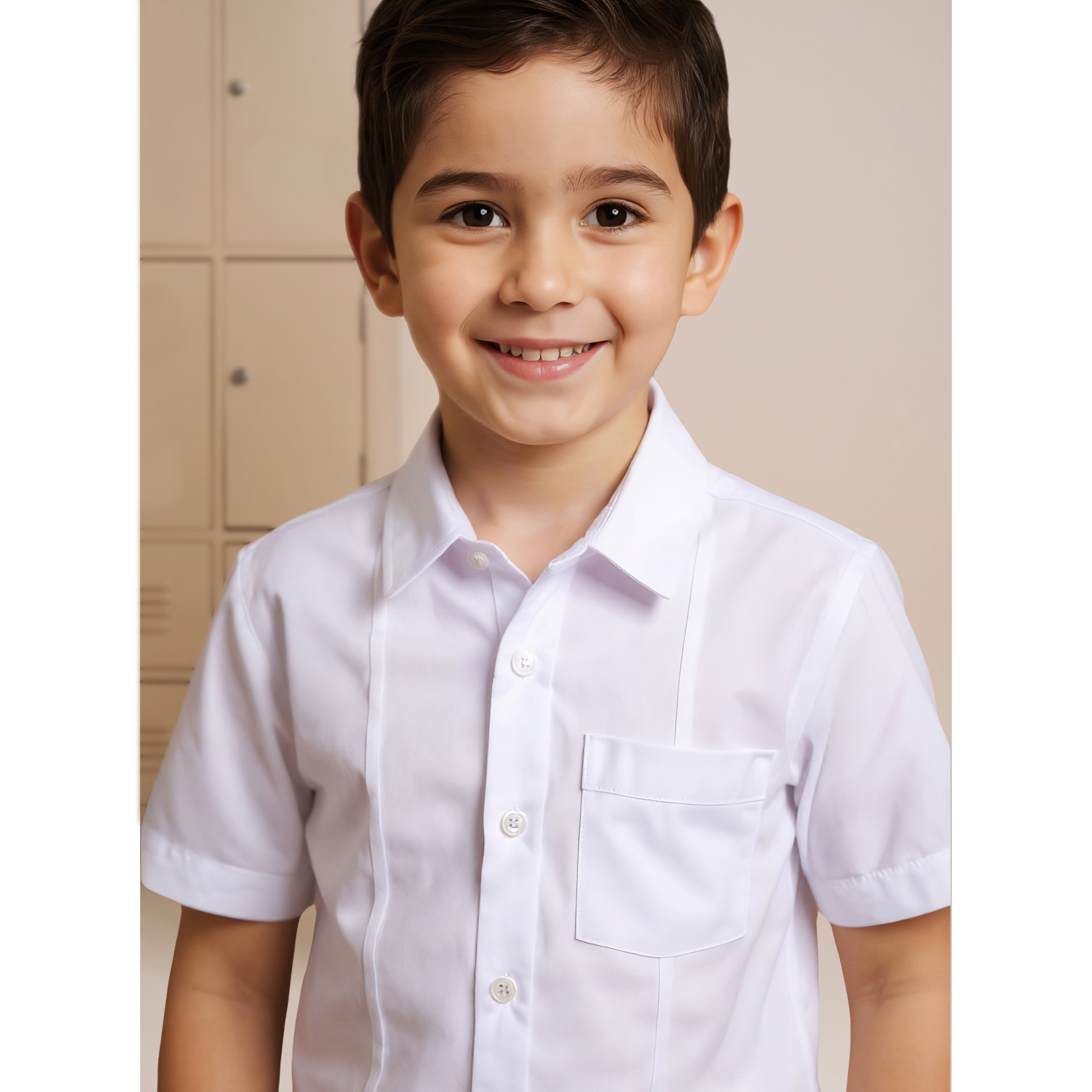 قميص سادة بأكمام قصيرة وجيب من جونيورز-boys-clothing-shirts-image-4
