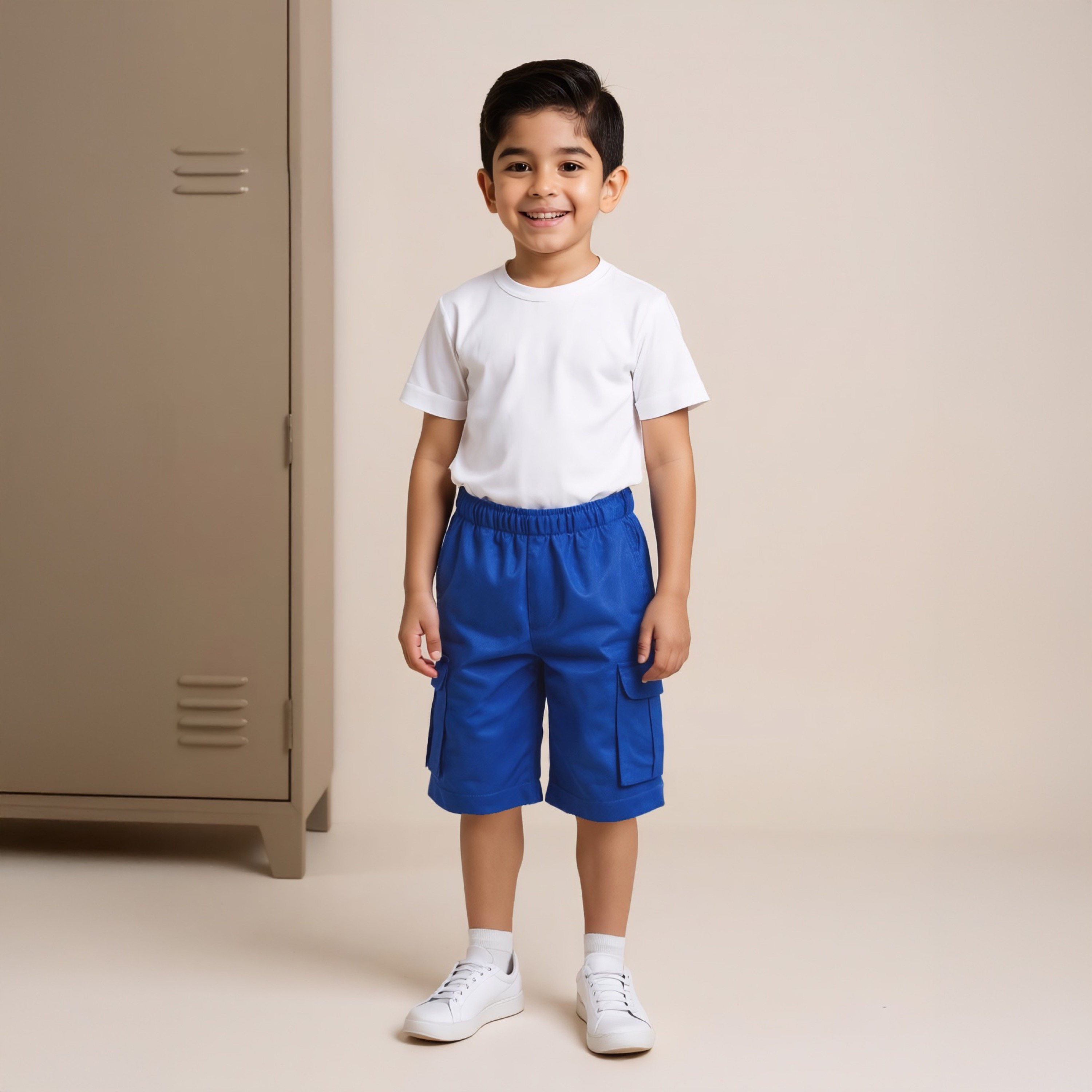 Juniors Solid Shorts with Pockets and Elasticated Waistband-CP_Promo_Code_Excluded-image-2