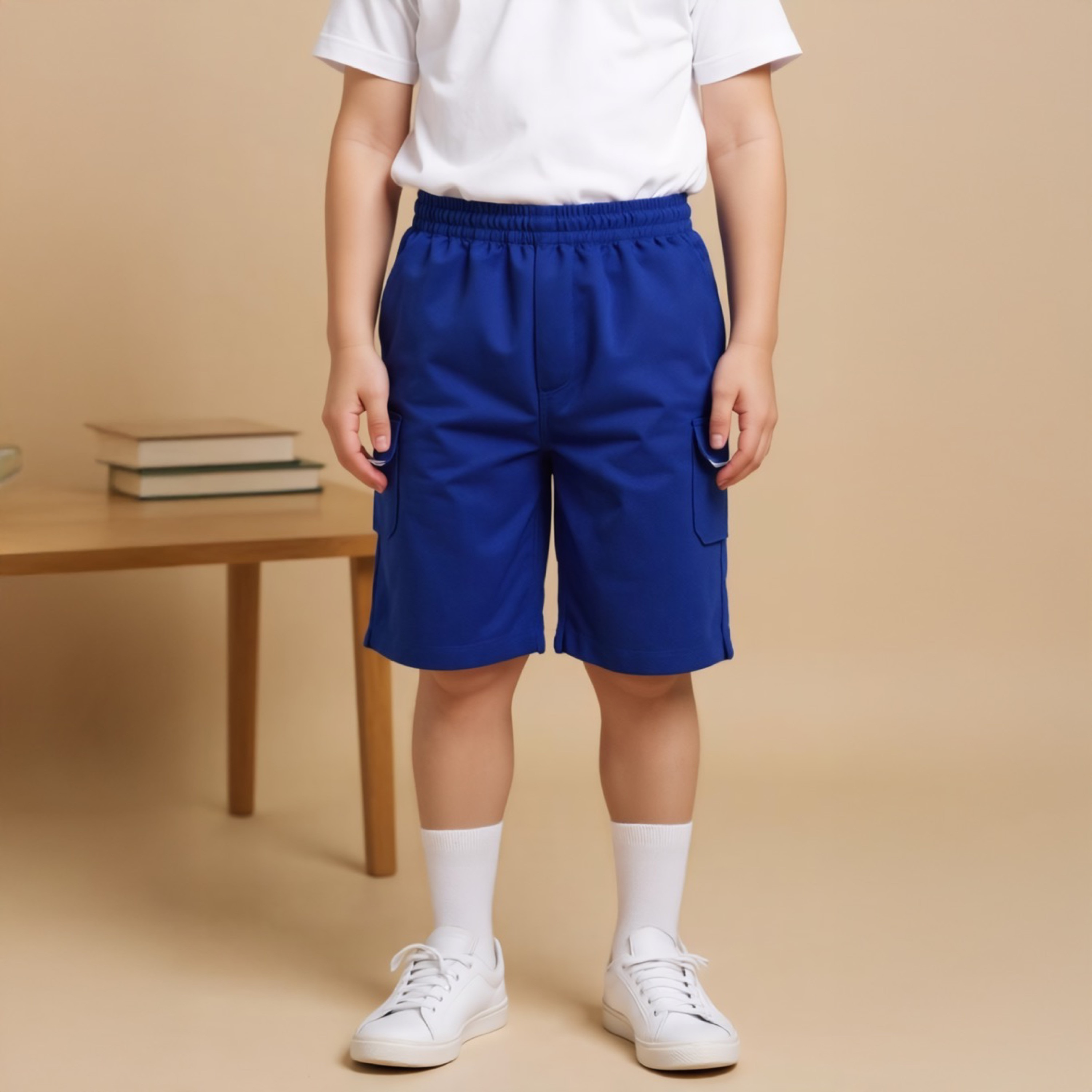 Juniors Solid Shorts with Pockets-CP_Promo_Code_Excluded-image-1