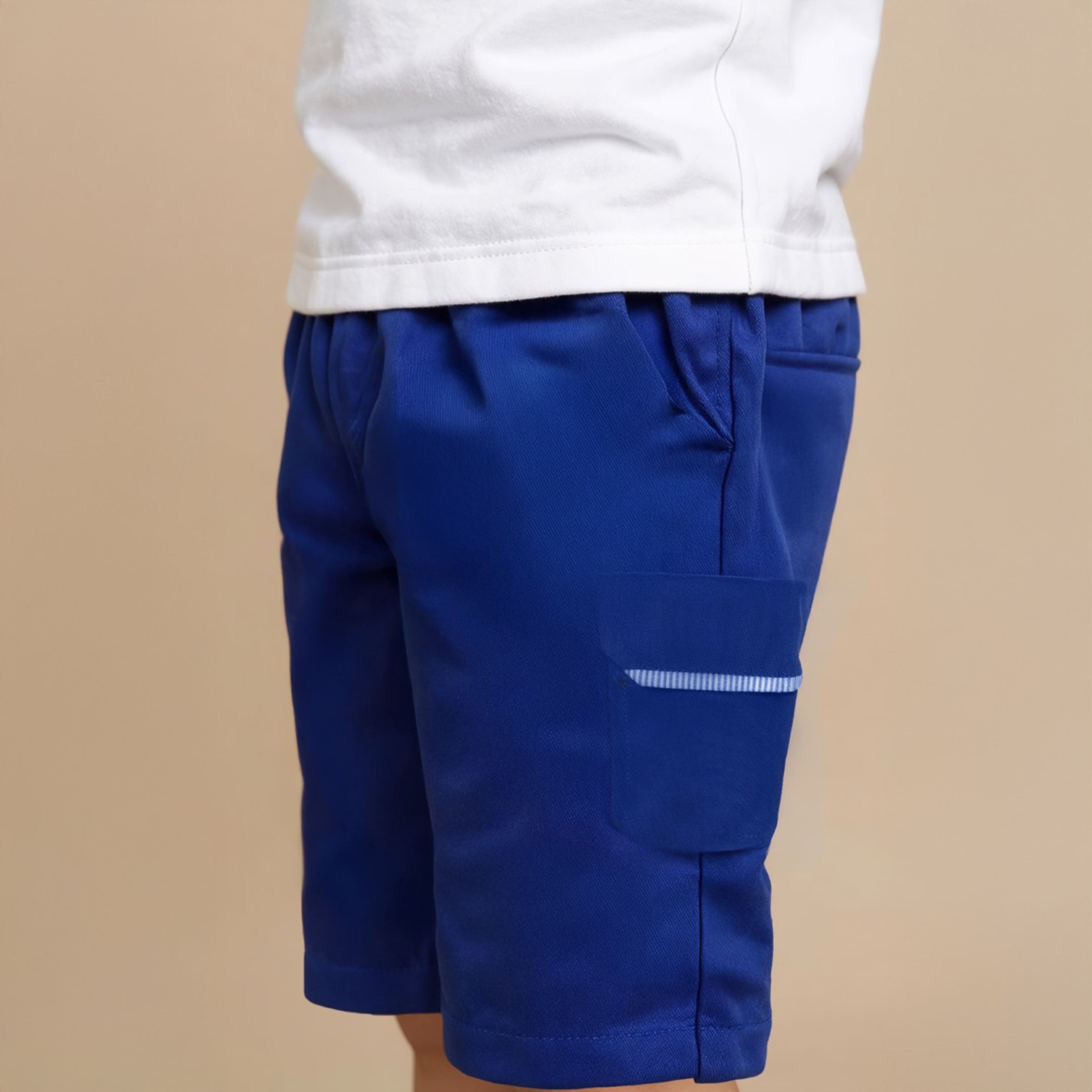Juniors Solid Shorts with Pockets-boys-clothing-schoolwear-bottoms-shorts-image-4