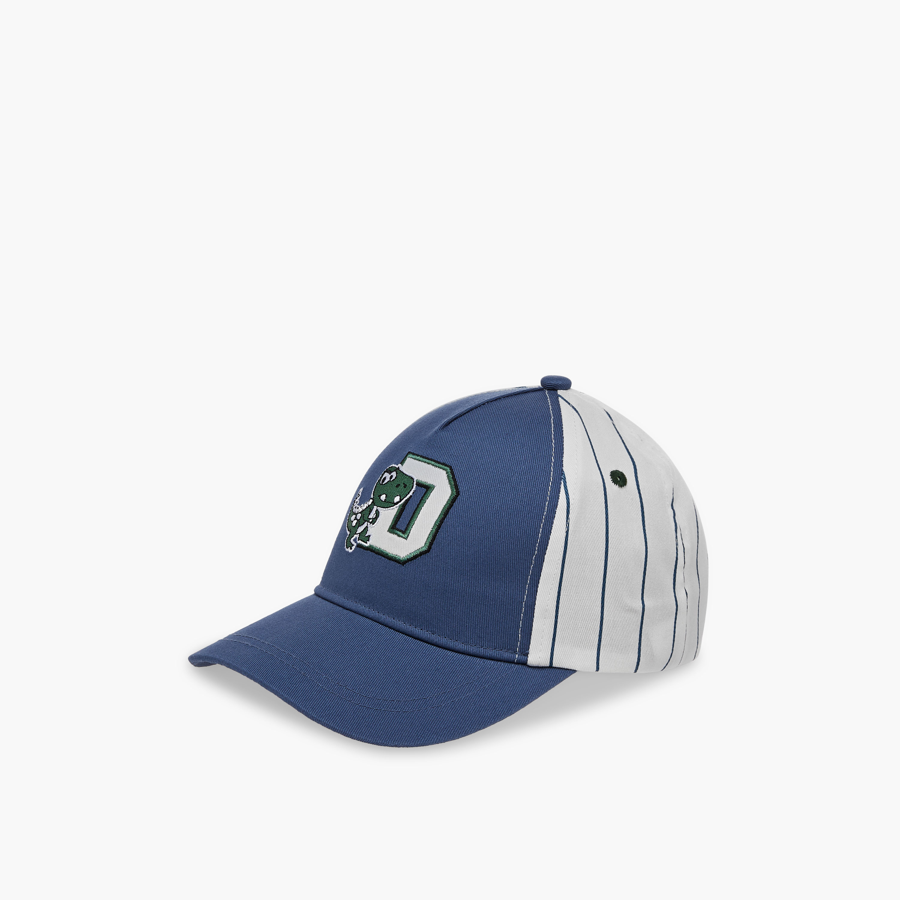 Juniors Dinosaur Embroidered Cap with Hook and Loop Closure-baby-boys-accessories-caps-image-2