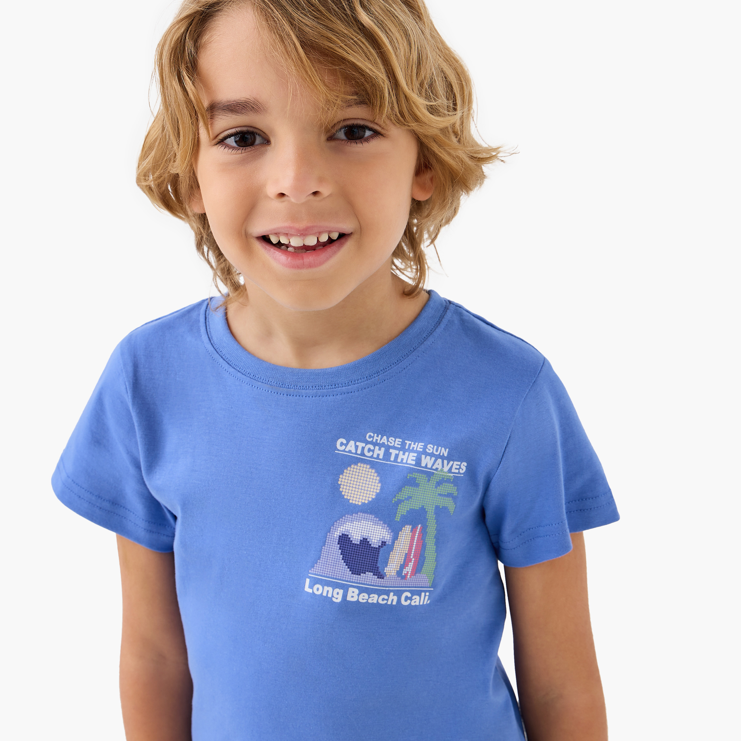 Juniors 4-Piece Printed T-shirts with Shorts and Pyjamas-boys-clothing-nightwear-image-7