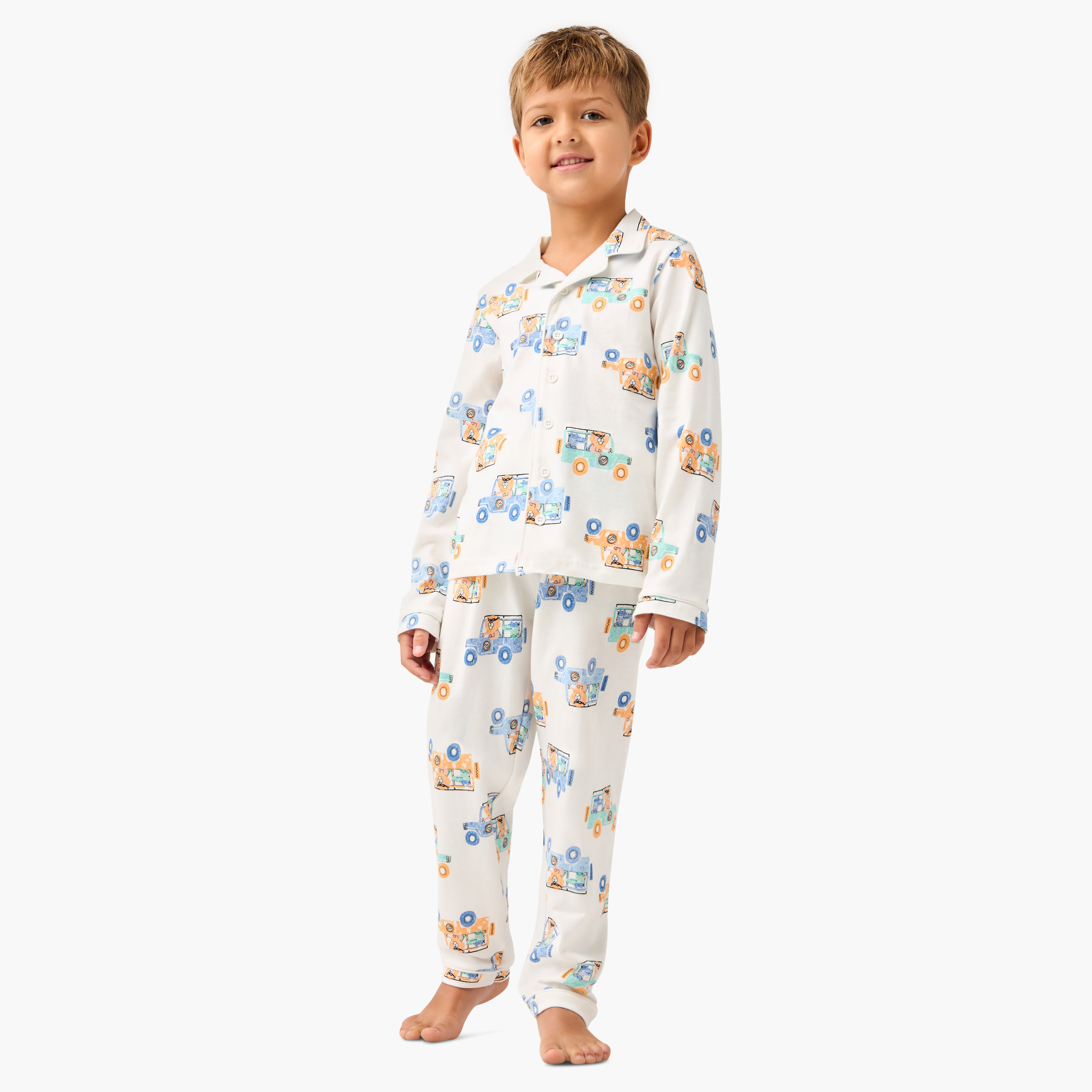 طقم بنطلون بيجاما وقميص بطبعات من جونيورز-boys-clothing-nightwear-image-1