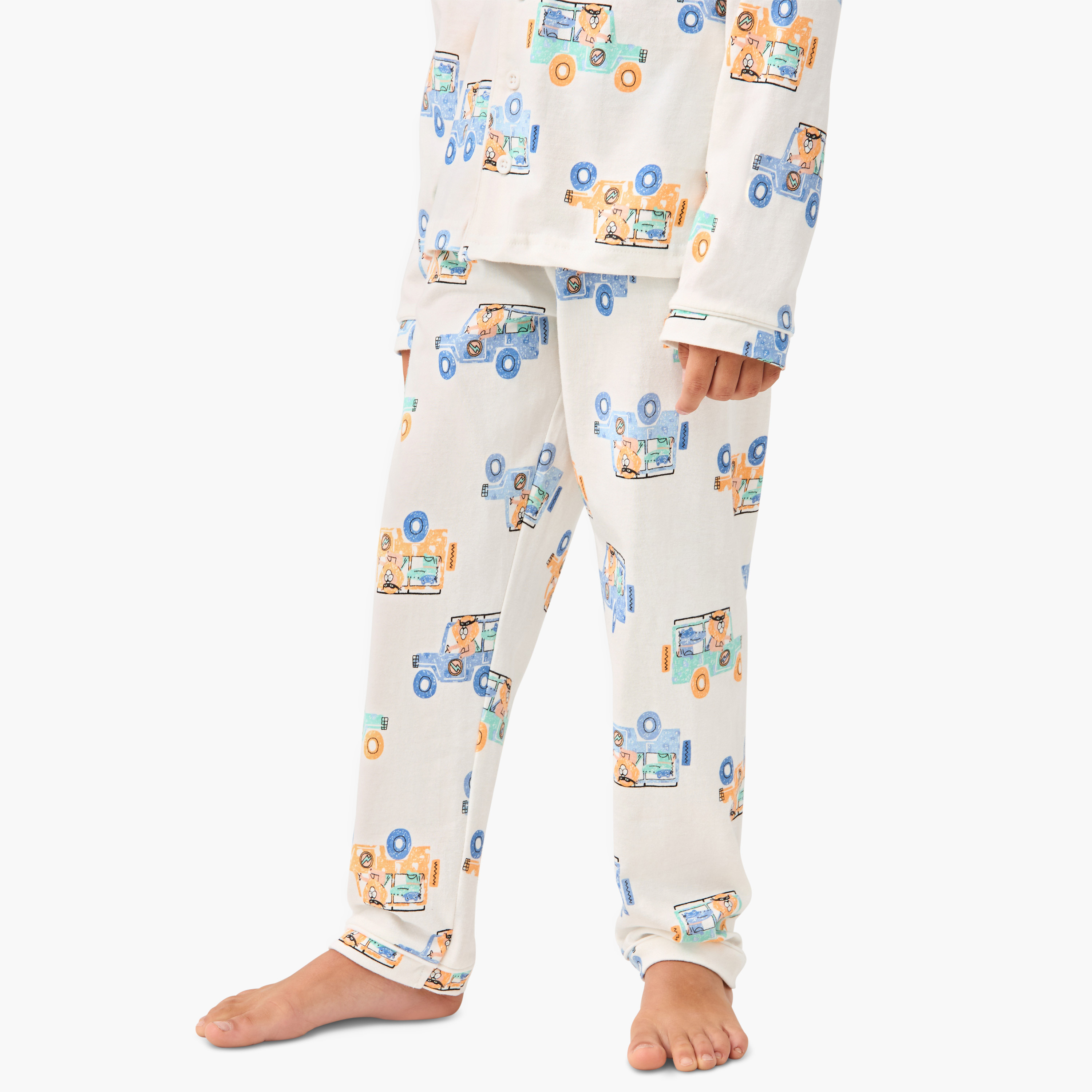 طقم بنطلون بيجاما وقميص بطبعات من جونيورز-boys-clothing-nightwear-image-3
