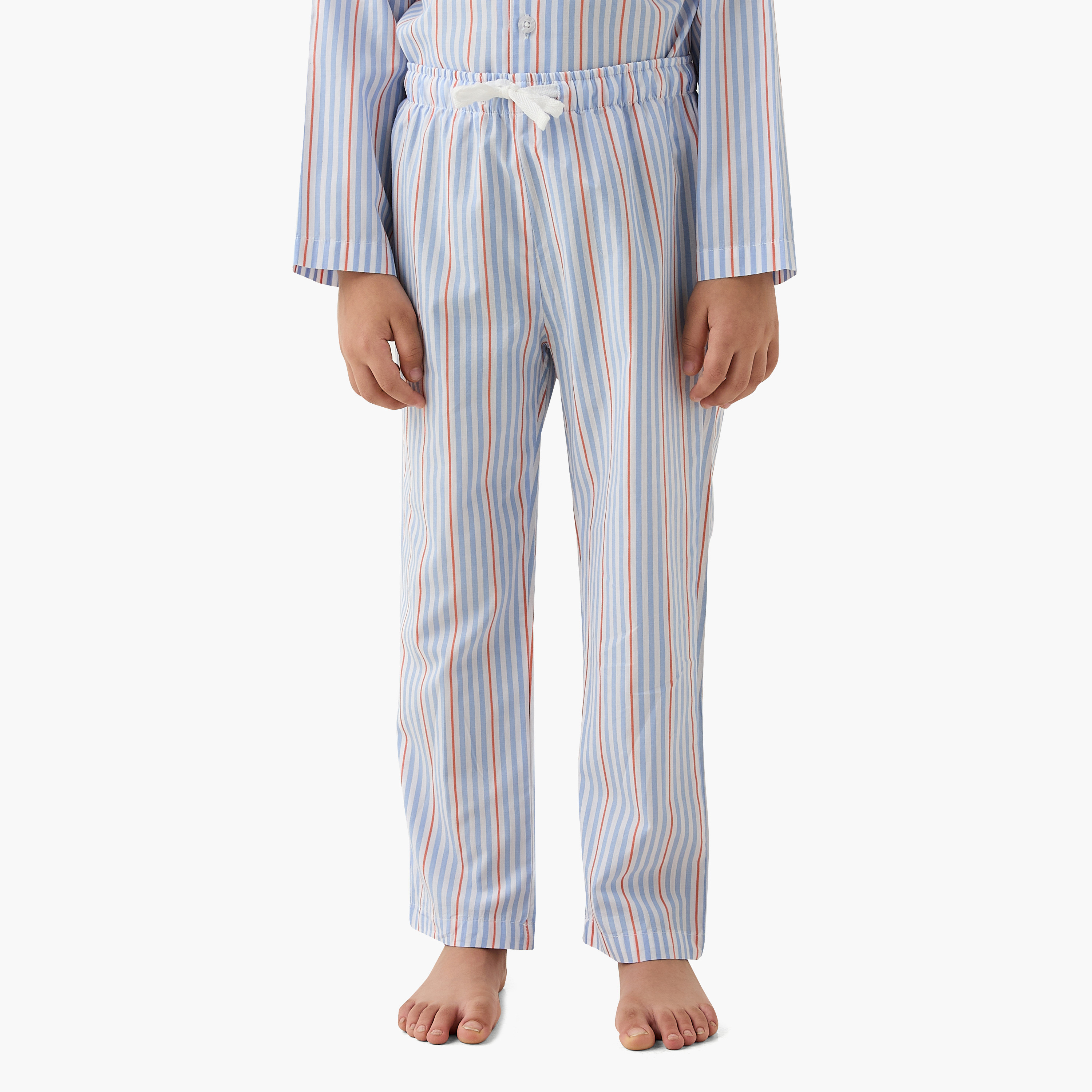 Juniors Striped Shirt and Pyjama Set-boys-clothing-nightwear-image-4