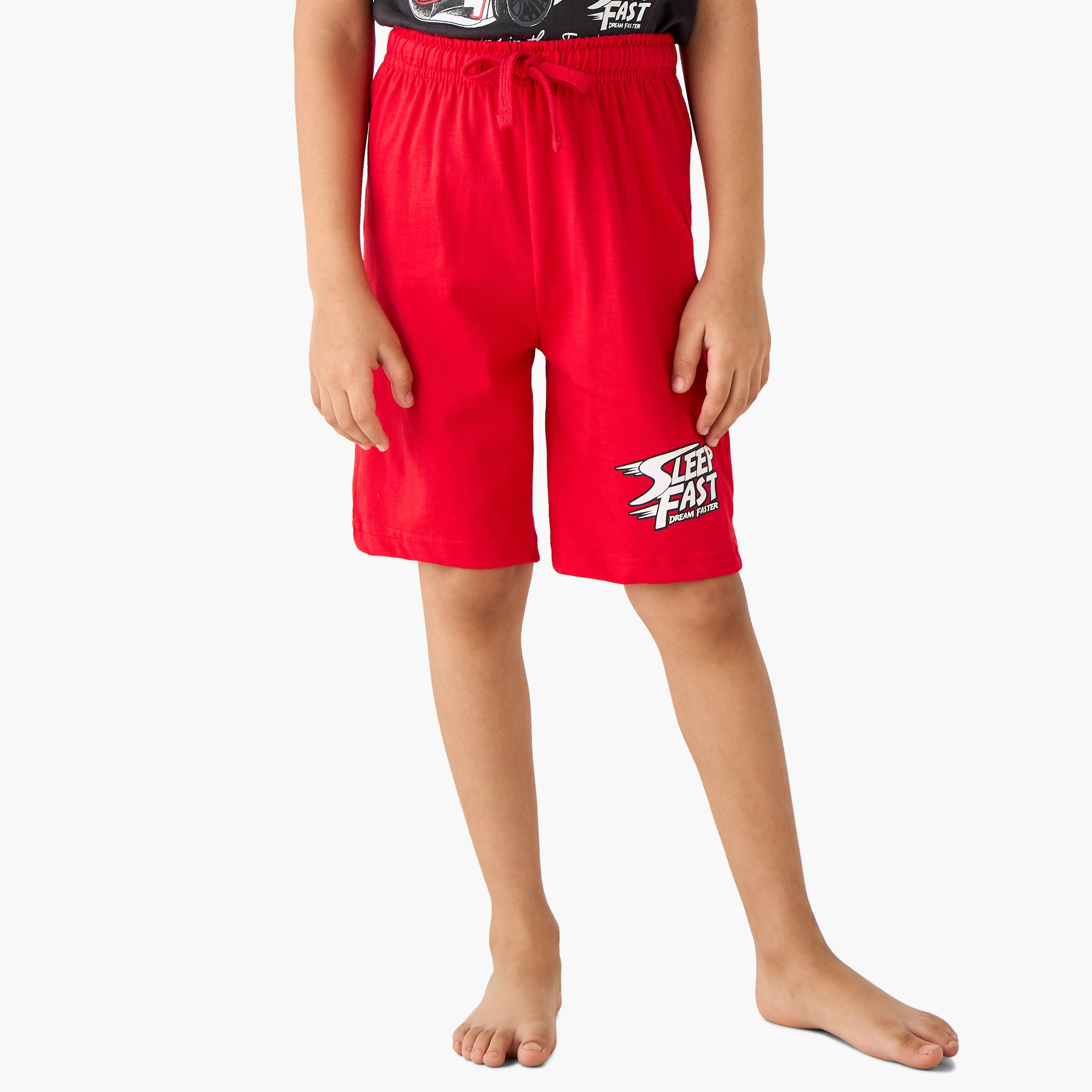 Juniors 4-Piece Printed T-shirts with Shorts and Pyjamas Set-boys-clothing-nightwear-image-5