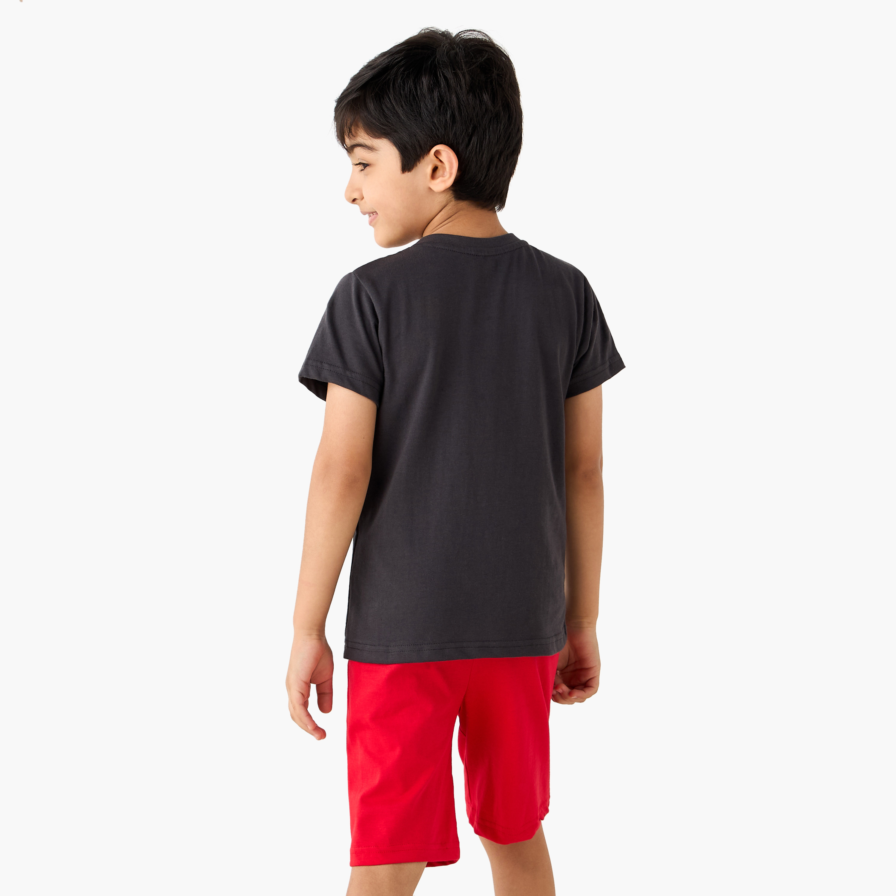Juniors 4-Piece Printed T-shirts with Shorts and Pyjamas Set-boys-clothing-nightwear-image-6