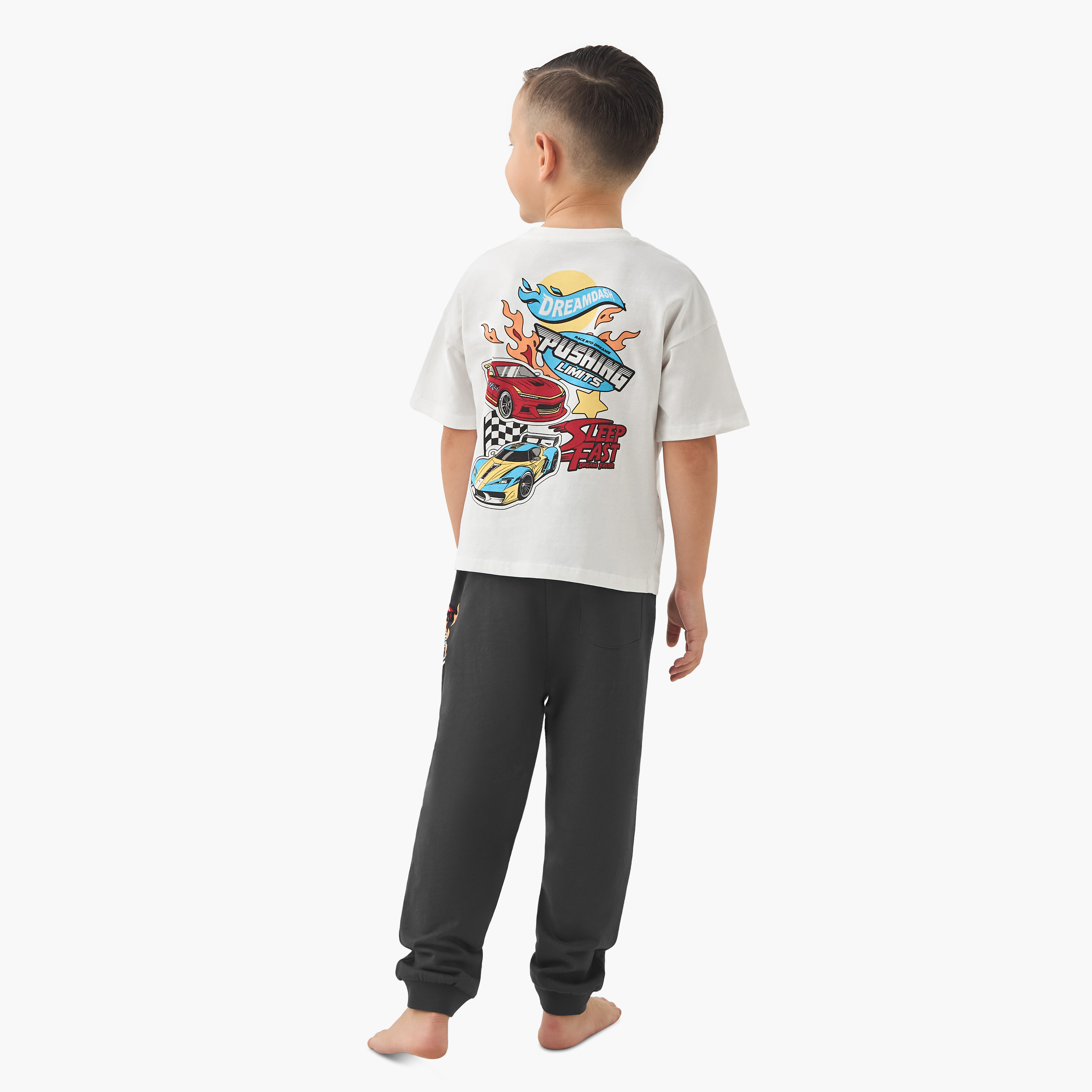 Juniors Printed T-shirt and Pyjama Set-boys-clothing-nightwear-image-4