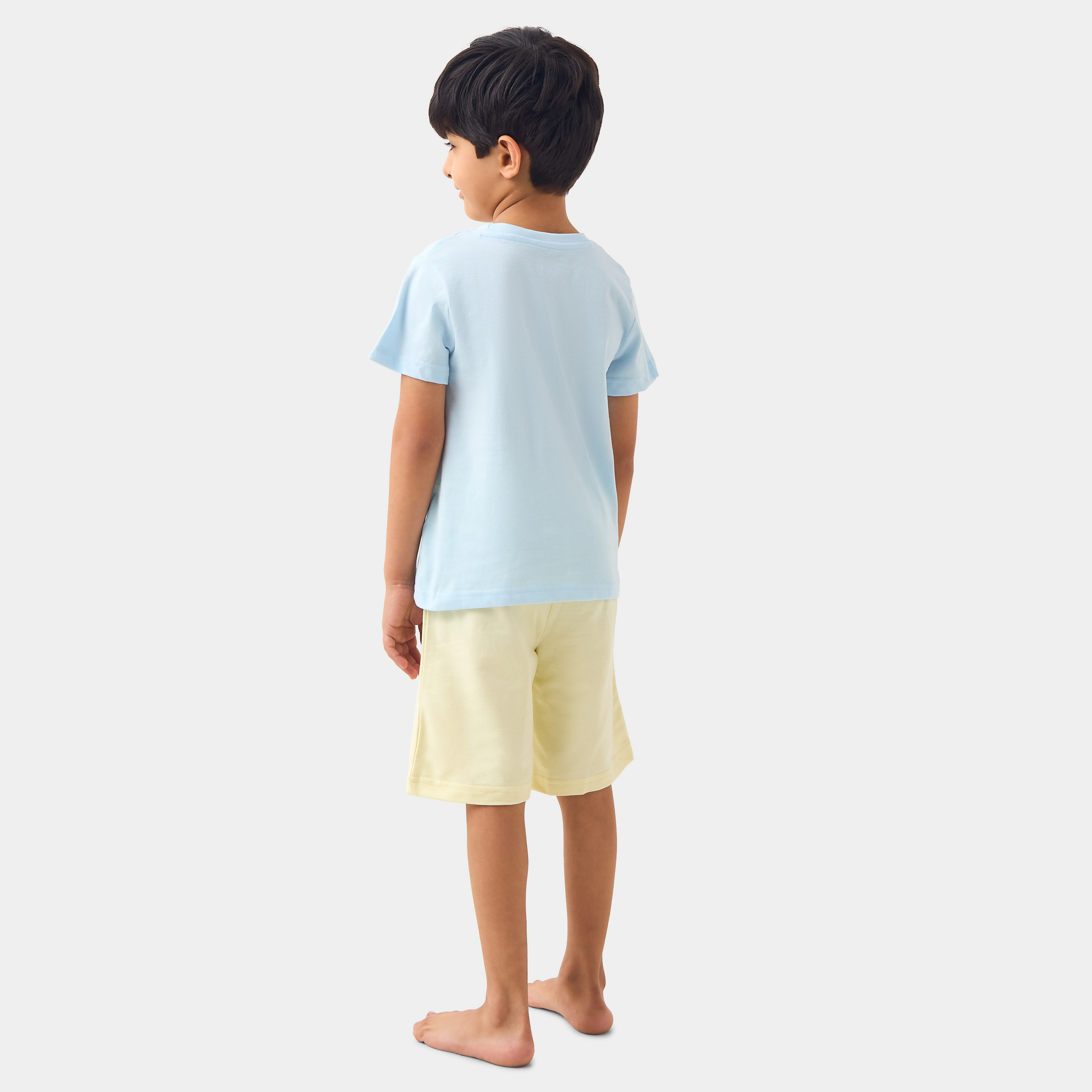Juniors Printed T-shirt and Shorts  Set-boys-clothing-nightwear-image-4