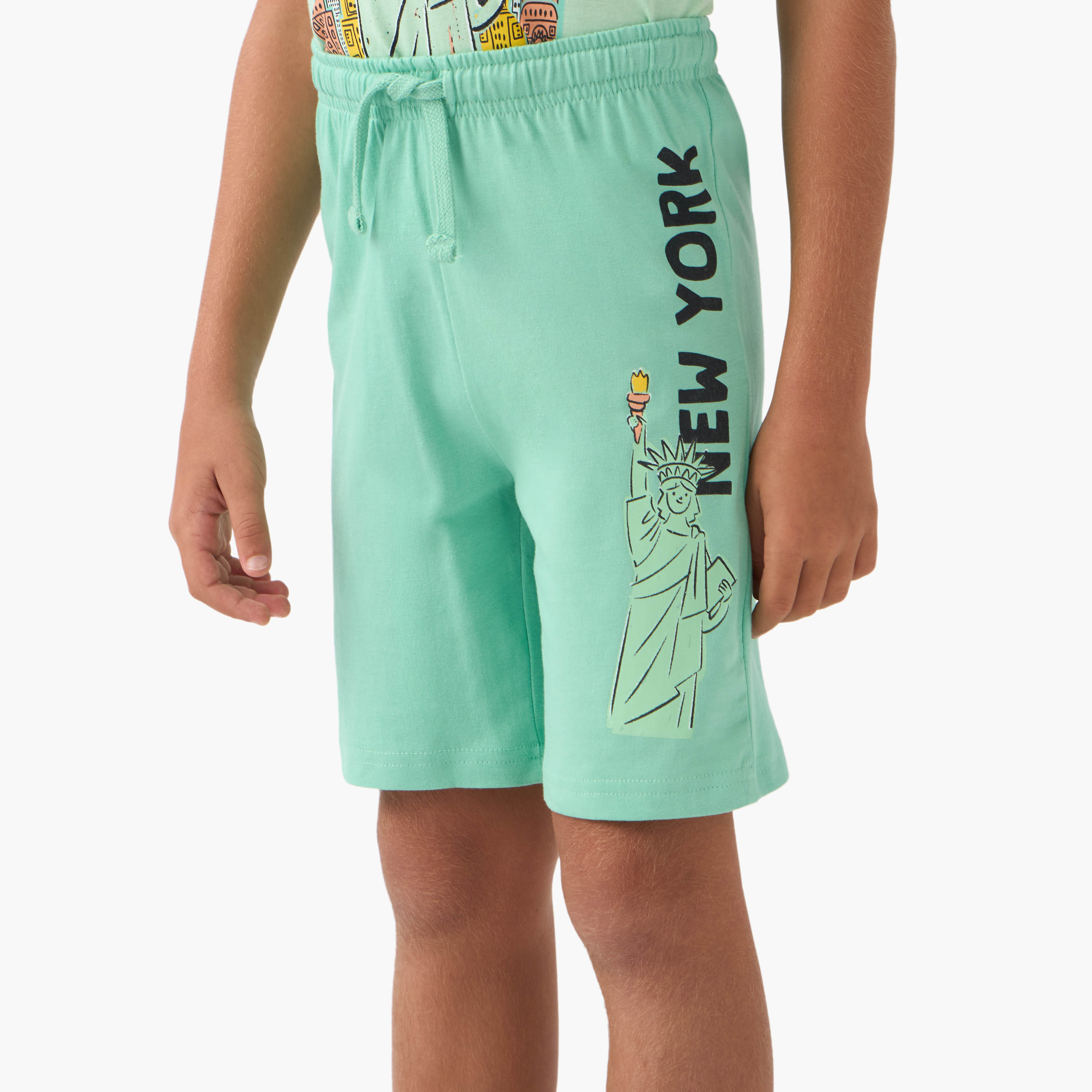 Set of 2 Juniors Printed T-shirt and Pyjamas-boys-clothing-nightwear-image-4