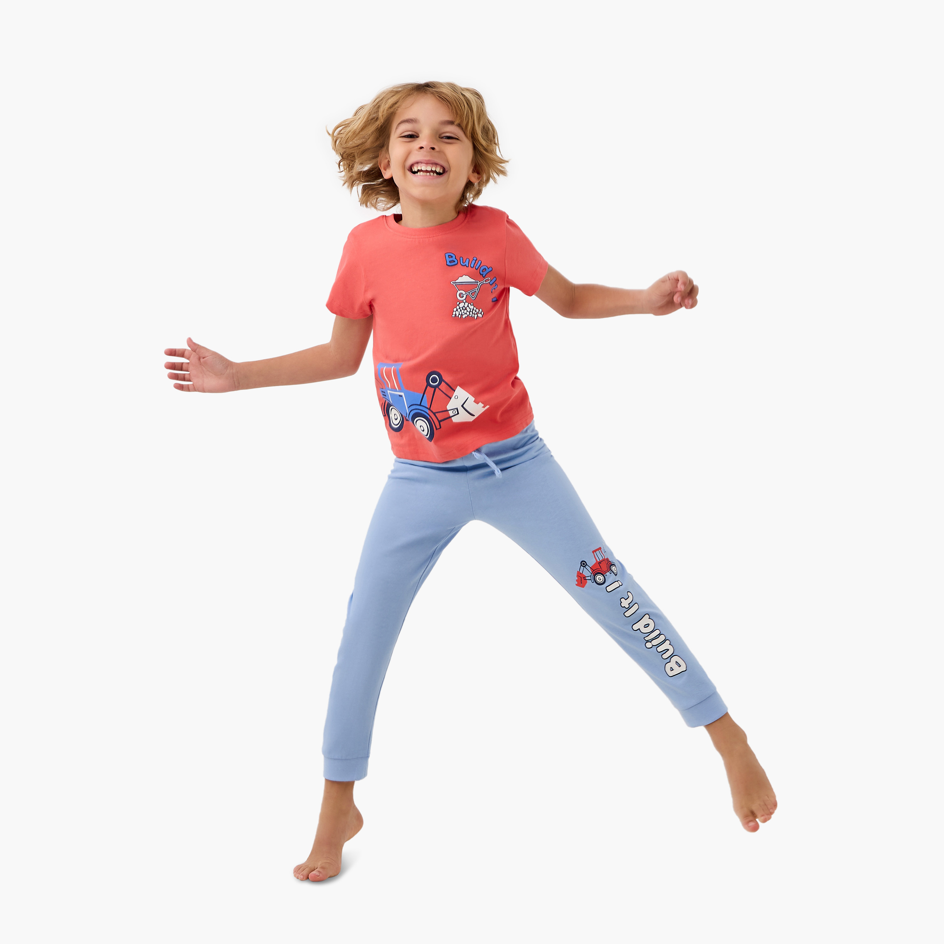 Juniors Printed T-shirt and Pyjamas - Set of 3-boys-clothing-nightwear-image-2