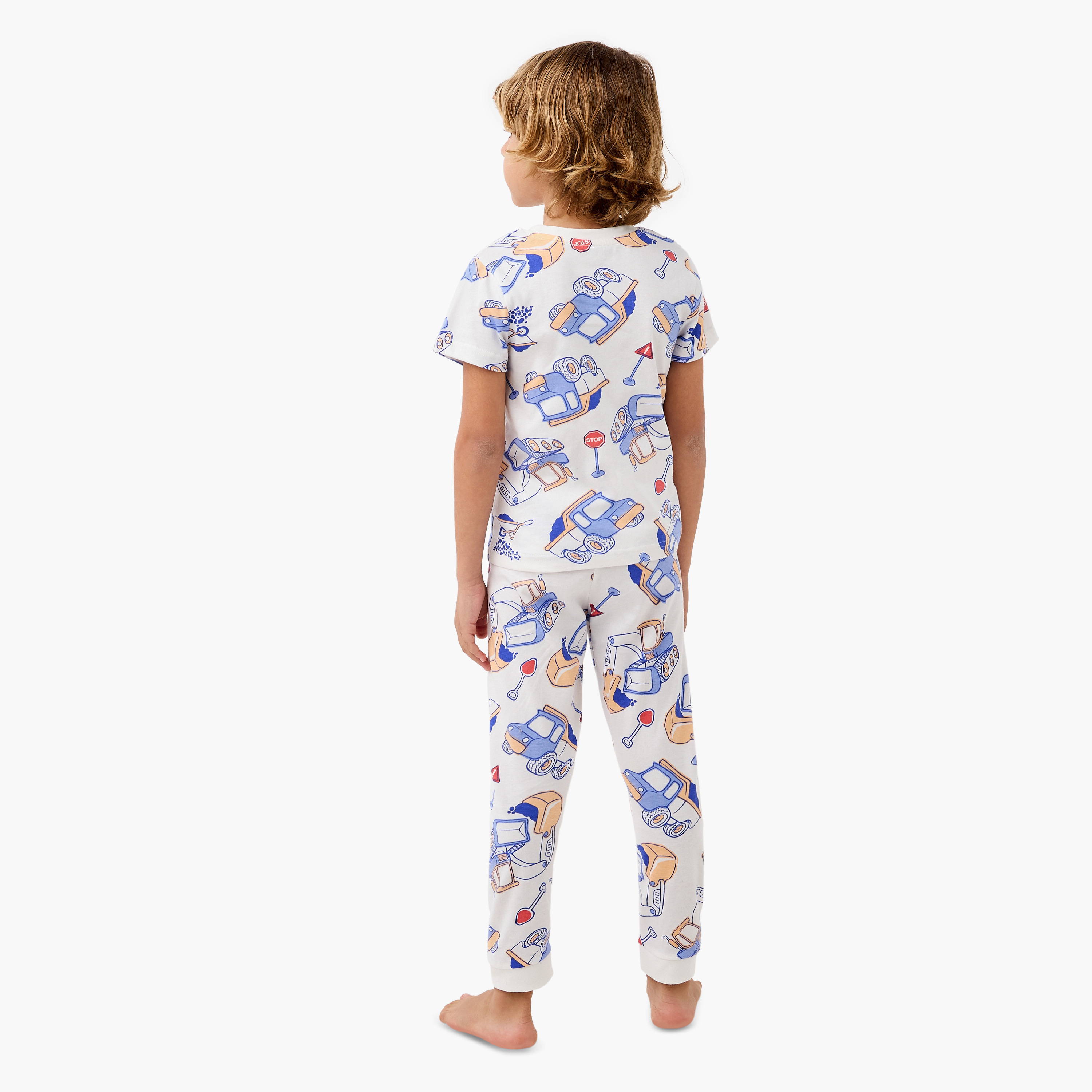 Juniors Printed T-shirt and Pyjamas - Set of 3-boys-clothing-nightwear-image-6