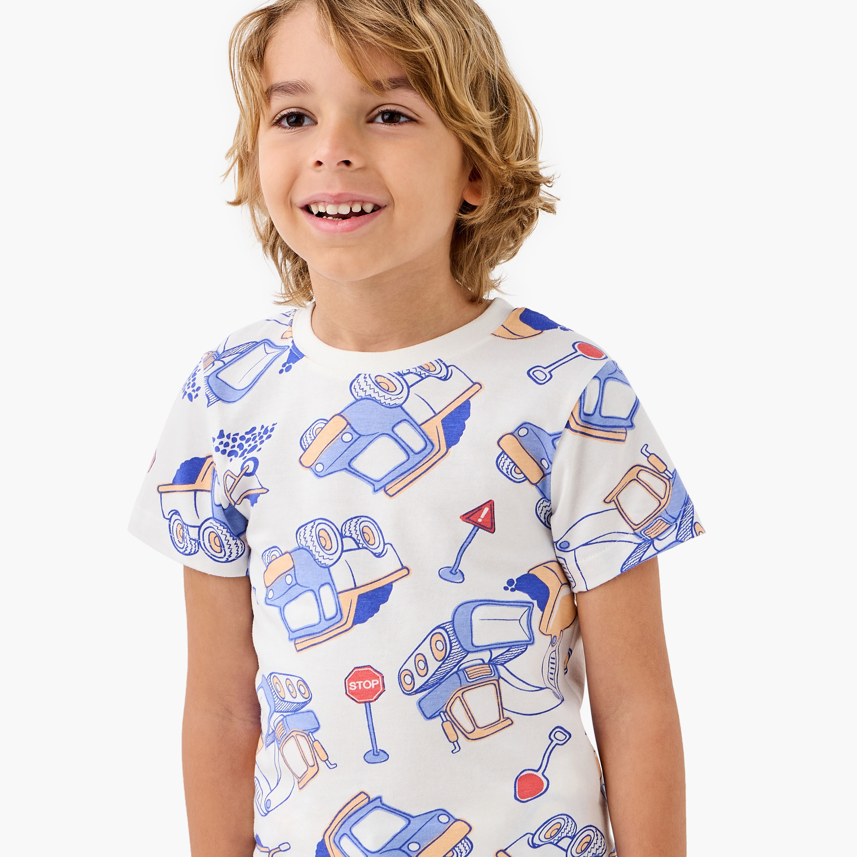 Juniors Printed T-shirt and Pyjamas - Set of 3-boys-clothing-nightwear-image-8