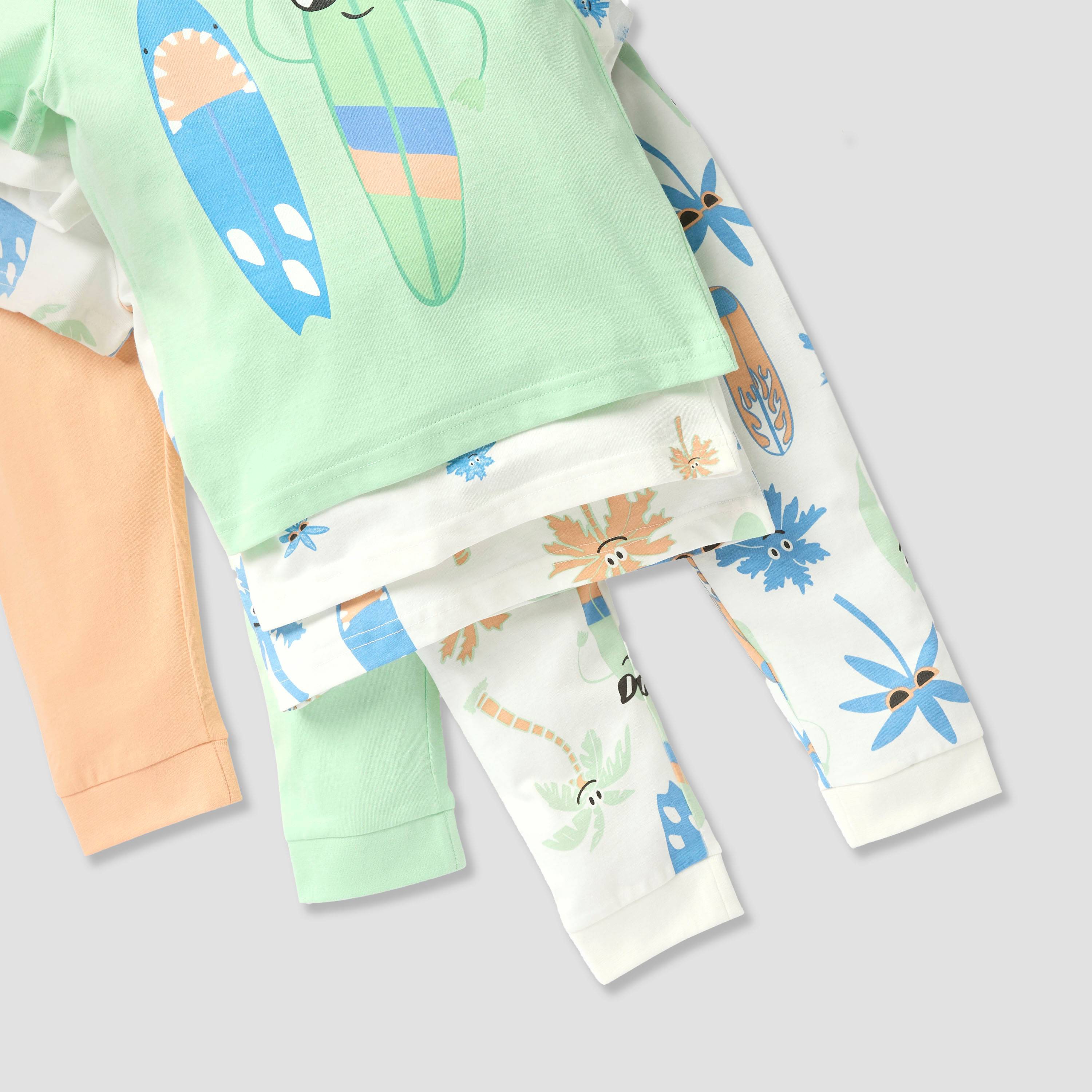 Juniors Printed T-shirt with Pyjamas - Set of 3-boys-clothing-nightwear-image-9