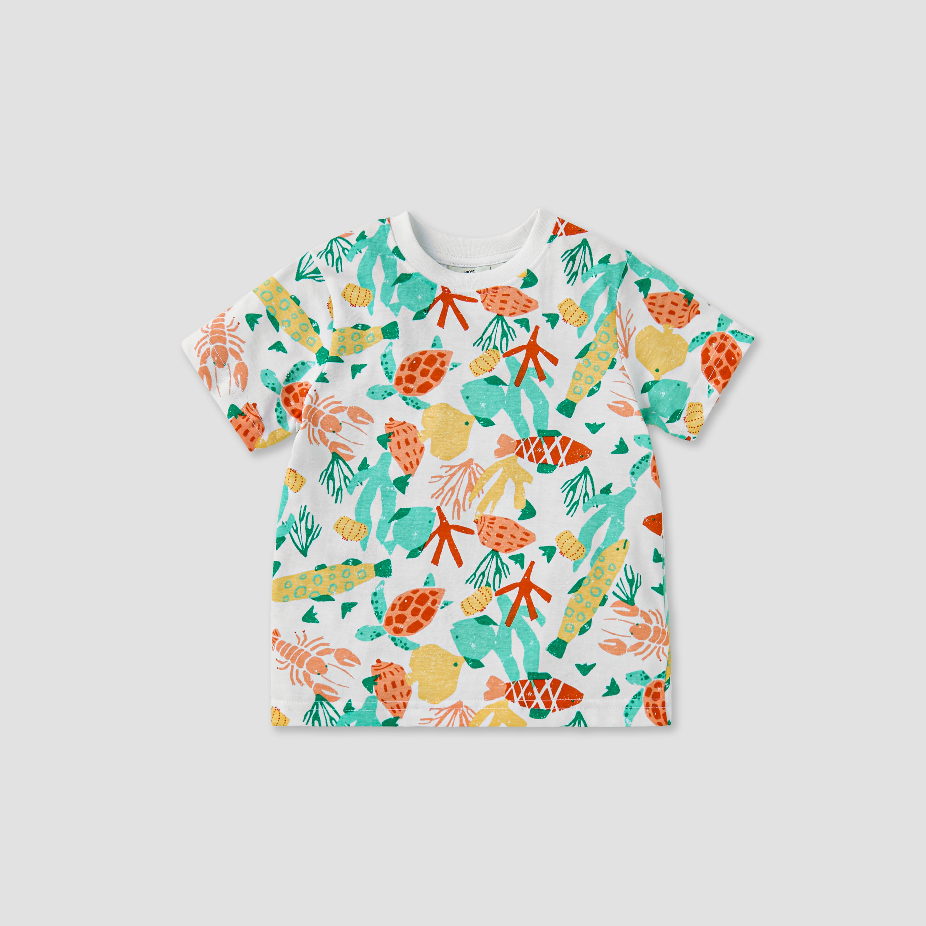 Juniors Fish Print T-shirt with Pyjama - Set of 3-boys-clothing-nightwear-image-2