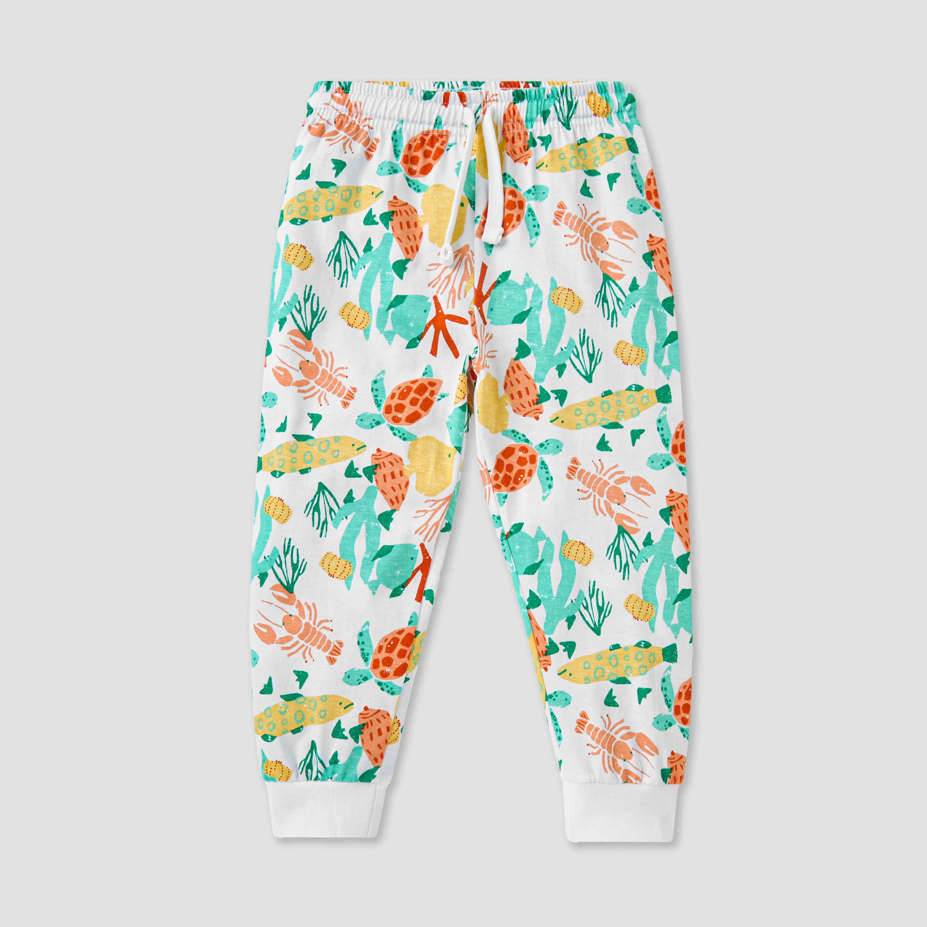 Juniors Fish Print T-shirt with Pyjama - Set of 3-boys-clothing-nightwear-image-3
