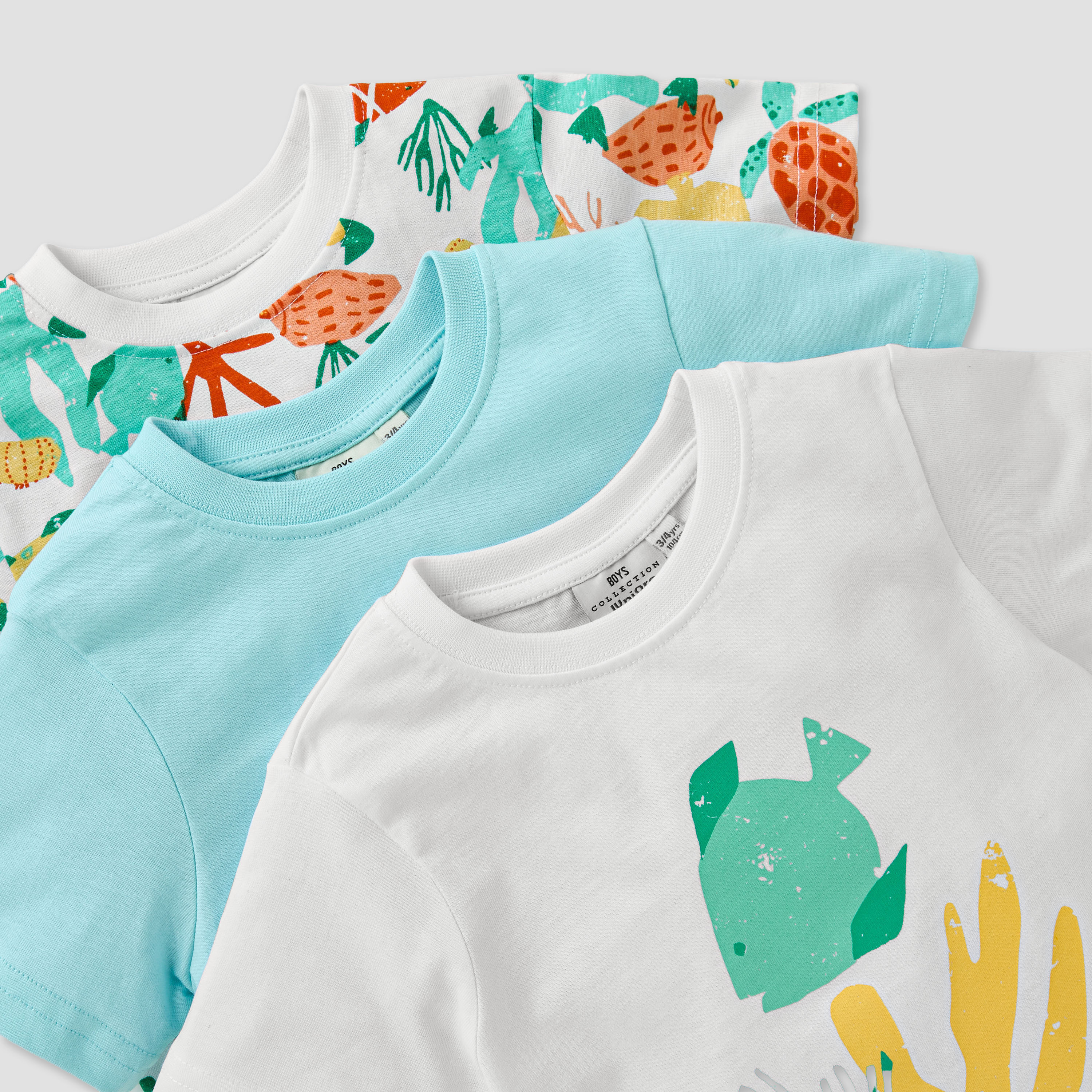 Juniors Fish Print T-shirt with Pyjama - Set of 3-boys-clothing-nightwear-image-8