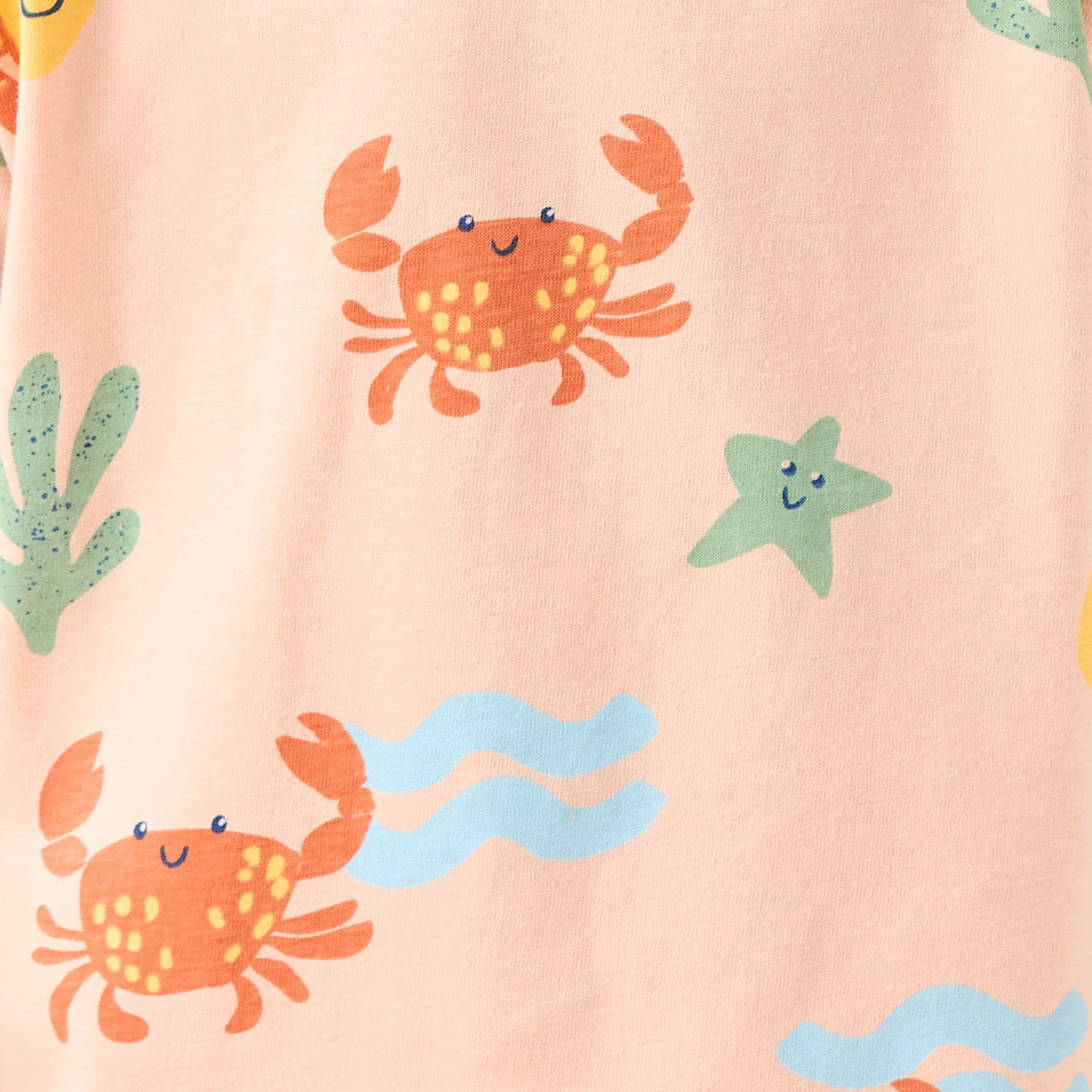 Juniors Crab Print T-shirt and Shorts Set-boys-clothing-nightwear-image-6