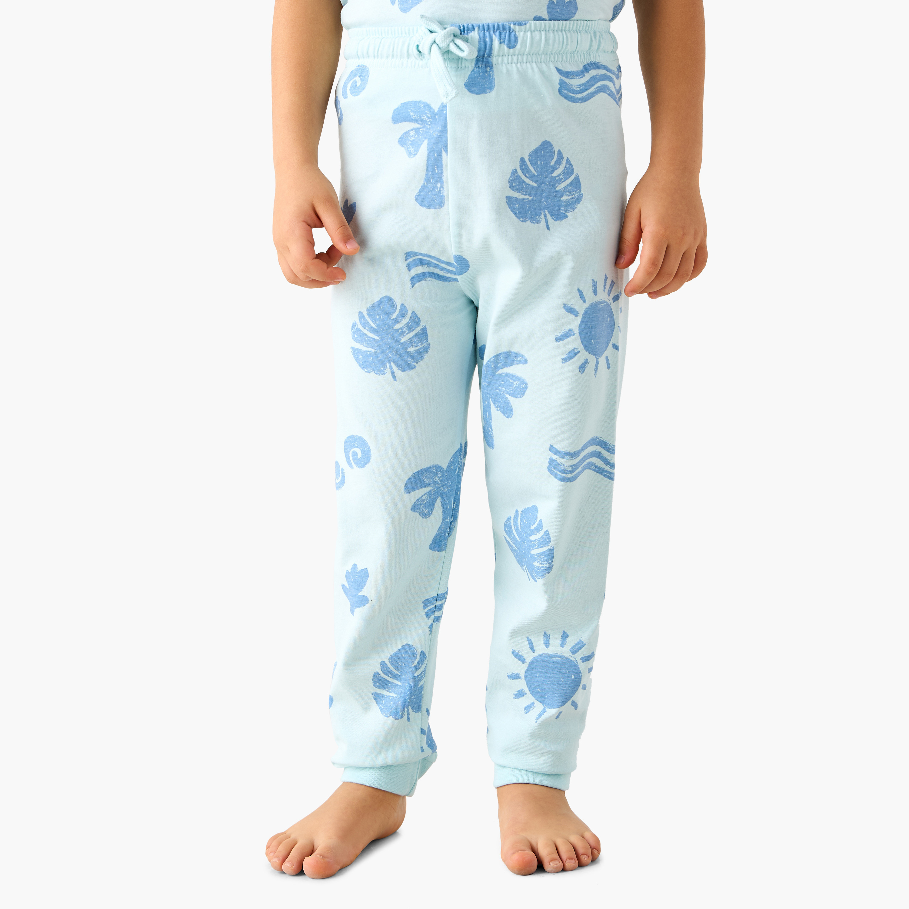 Juniors Printed T-shirt and Pyjama Set-boys-clothing-nightwear-image-3