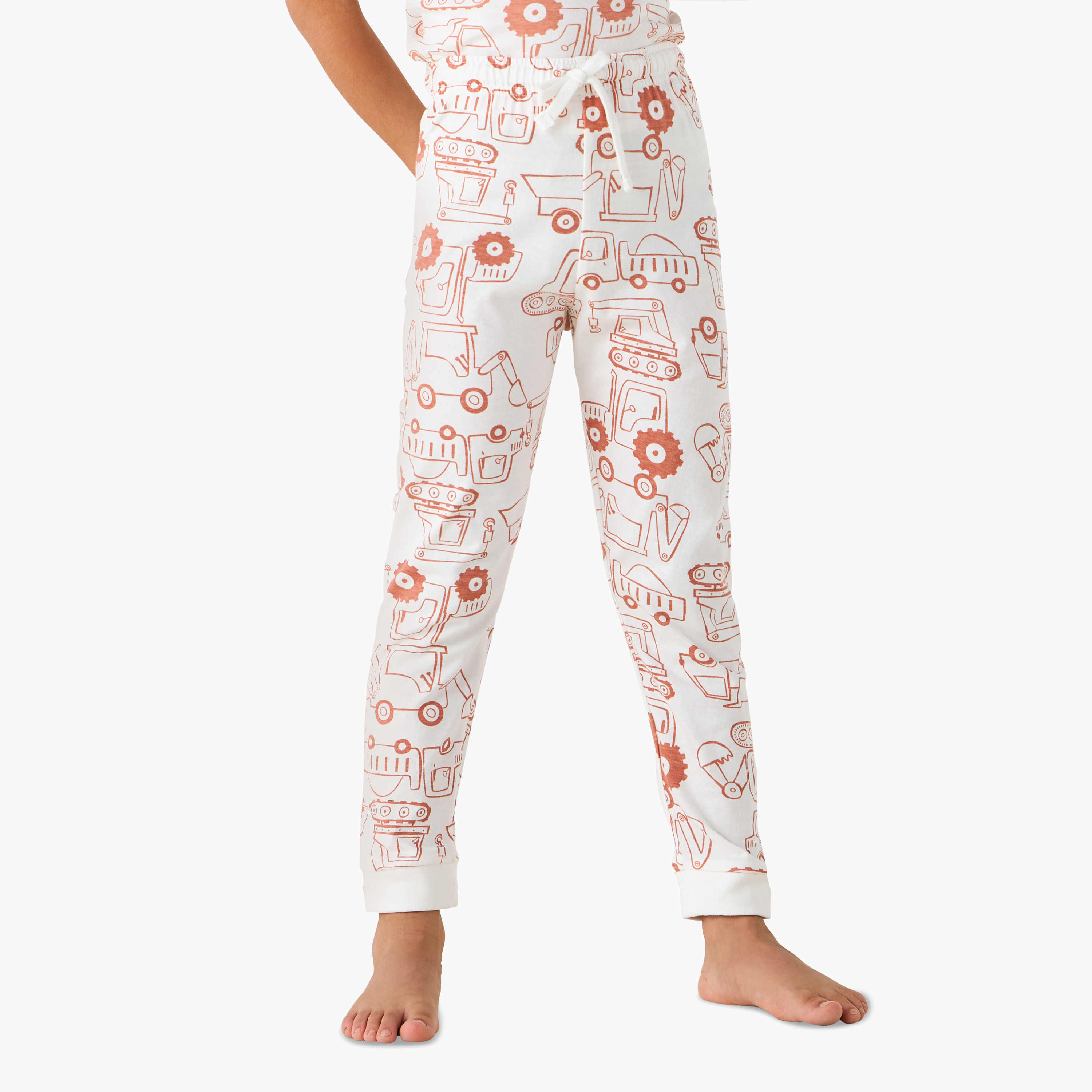 Juniors All-Over Graphic Print T-shirt and Pyjama Set-boys-clothing-nightwear-image-3