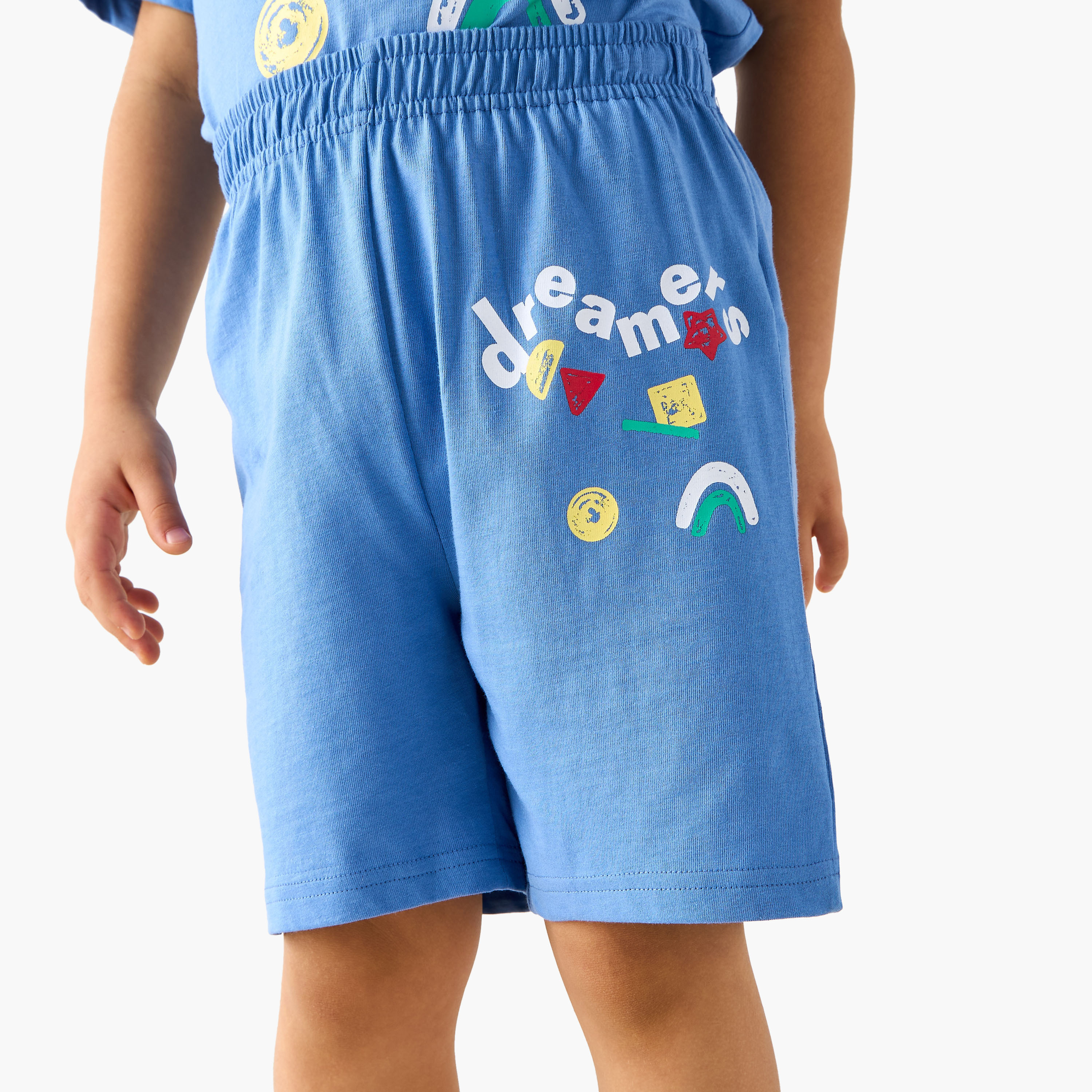 Juniors Graphic Print T-shirt and Pyjama Set-boys-clothing-nightwear-image-3