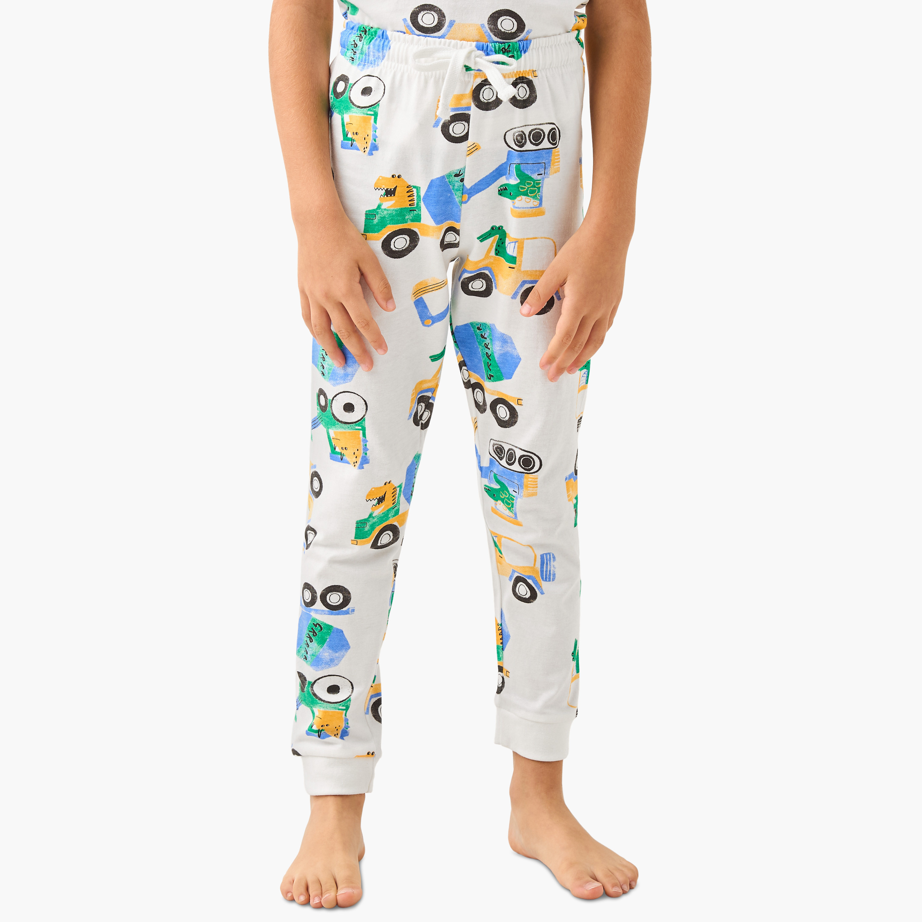 Juniors All-Over Print T-shirt and Pyjama Set-boys-clothing-nightwear-image-3