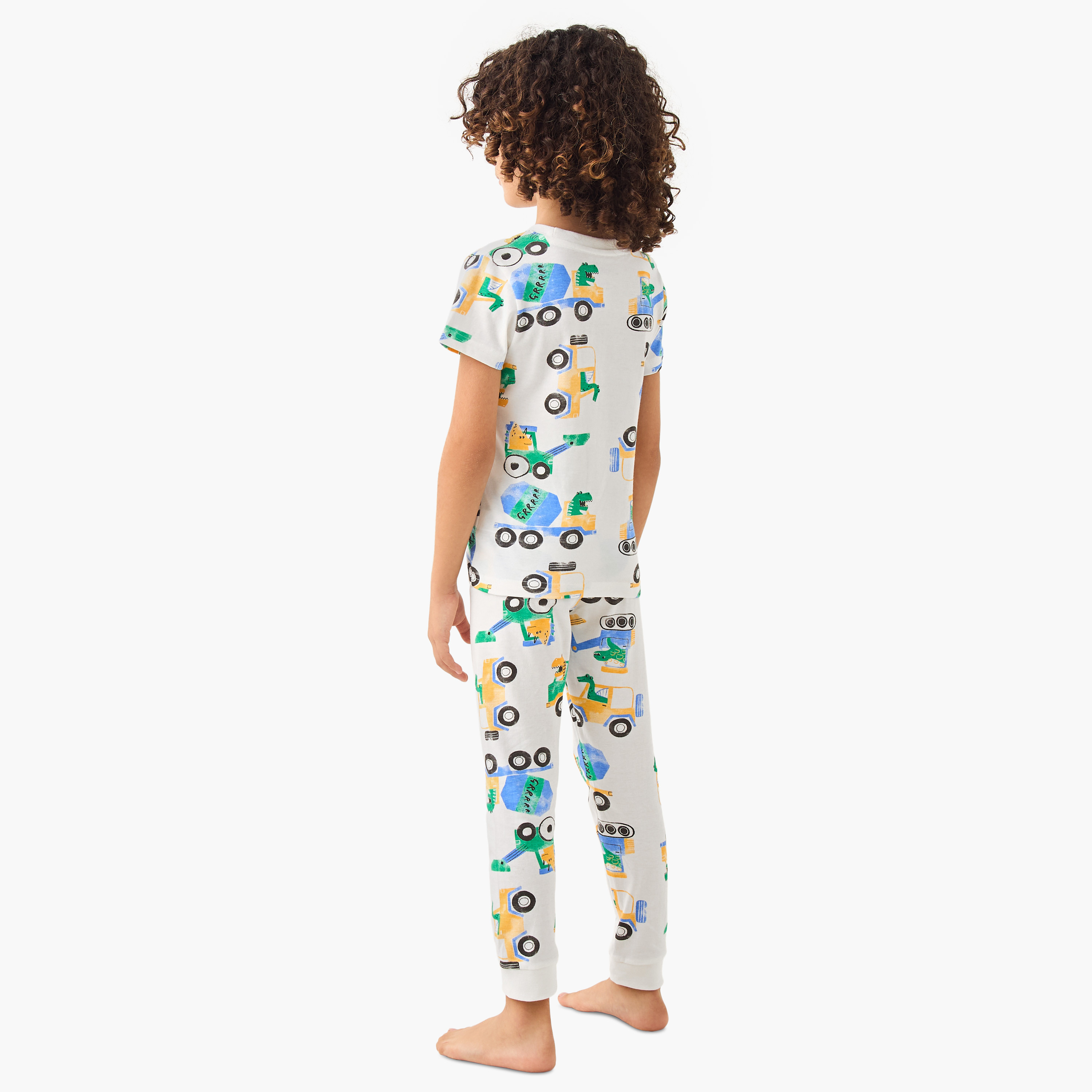 Juniors All-Over Print T-shirt and Pyjama Set-boys-clothing-nightwear-image-4