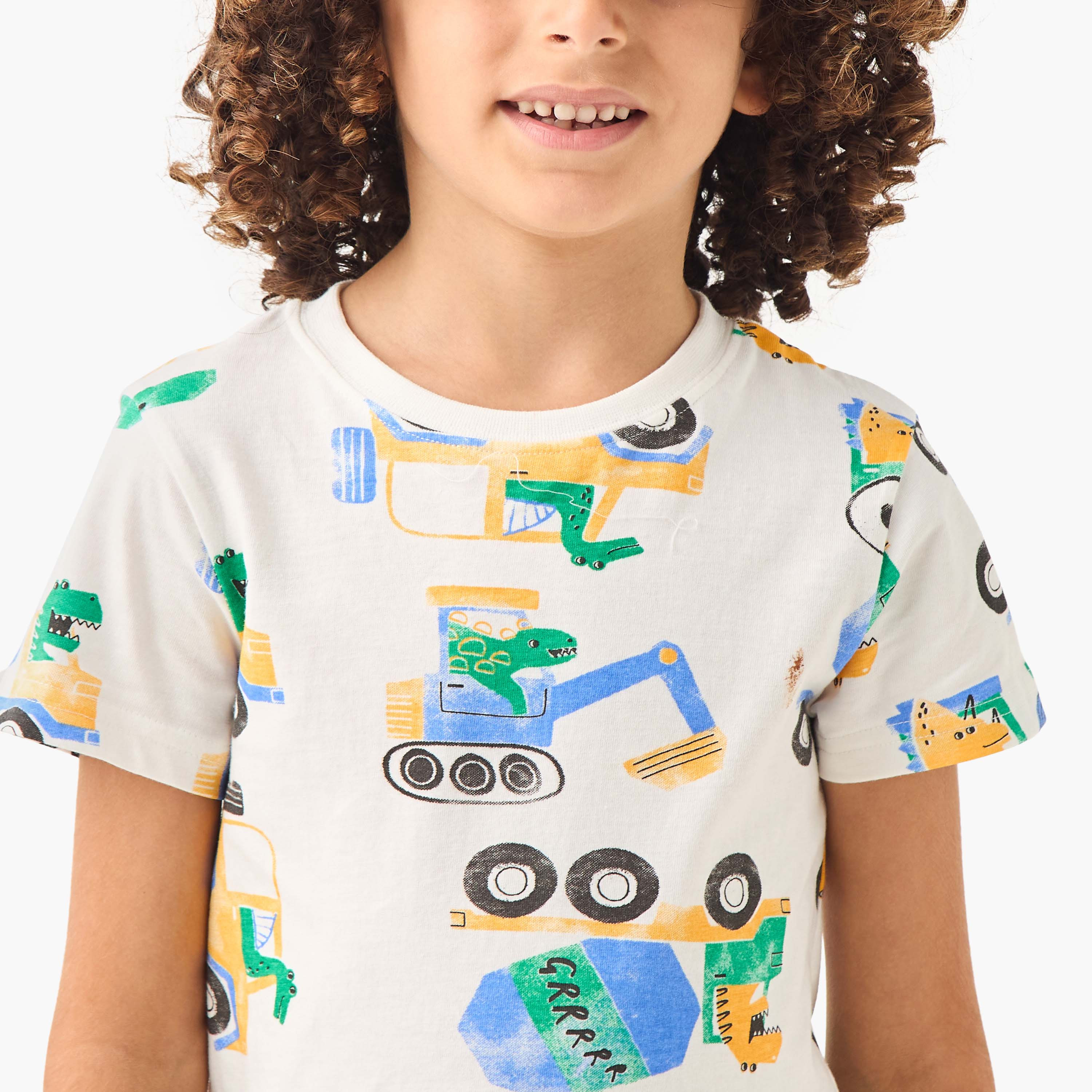 Juniors All-Over Print T-shirt and Pyjama Set-boys-clothing-nightwear-image-5