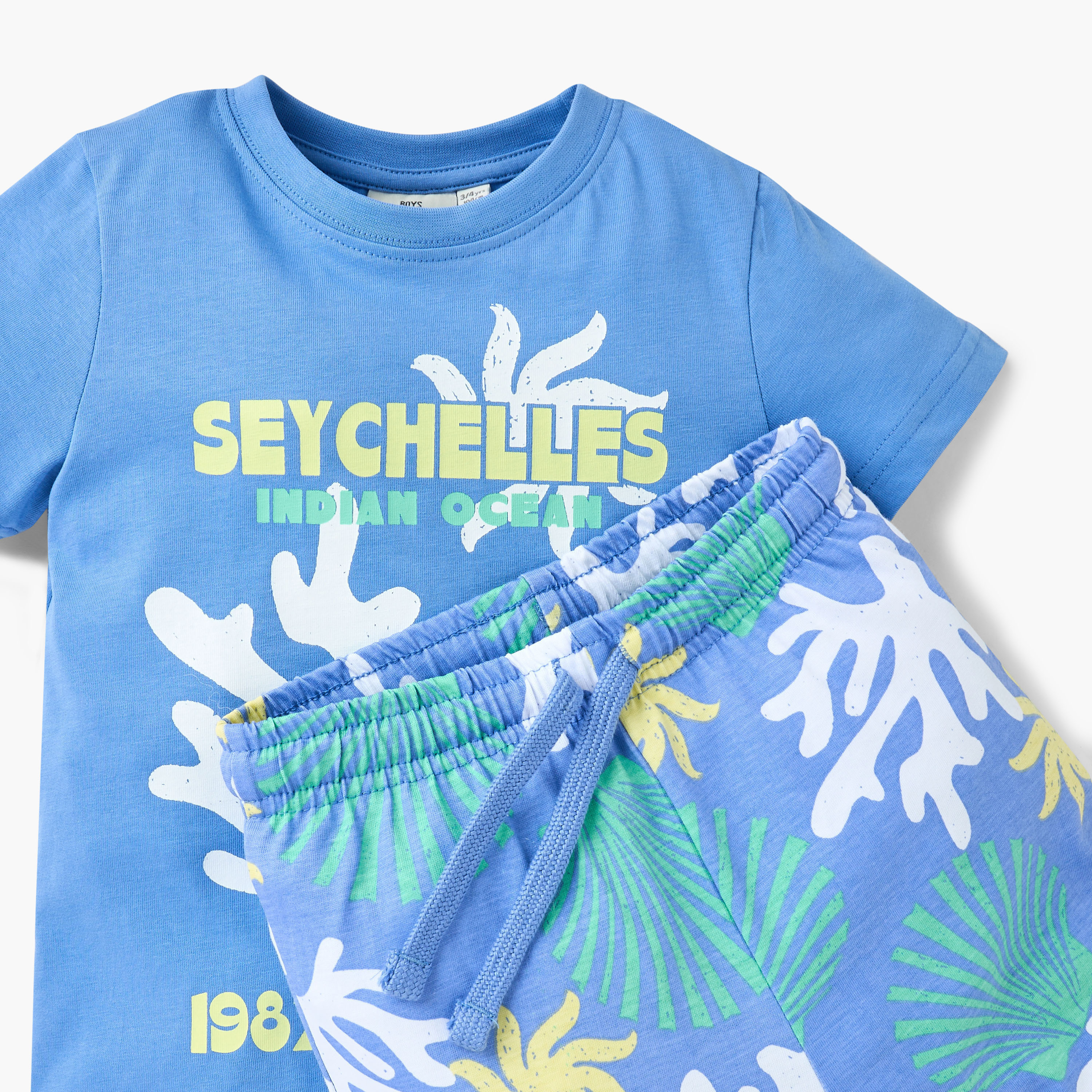 طقم تيشيرت وشورت بطبعات من جونيورز-boys-clothing-nightwear-image-4