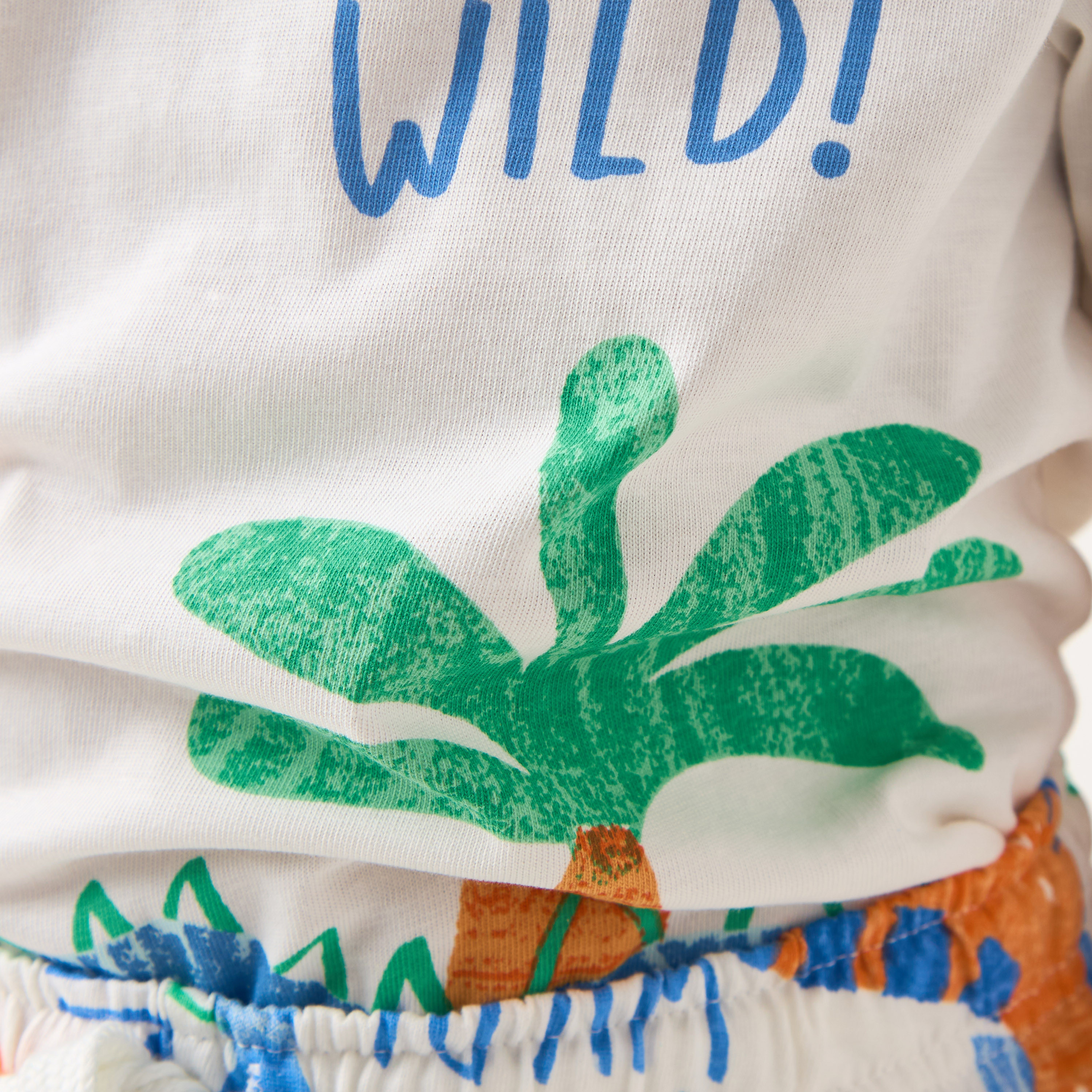 Juniors Dinosaur Print T-shirt and Shorts Set-boys-clothing-nightwear-image-6