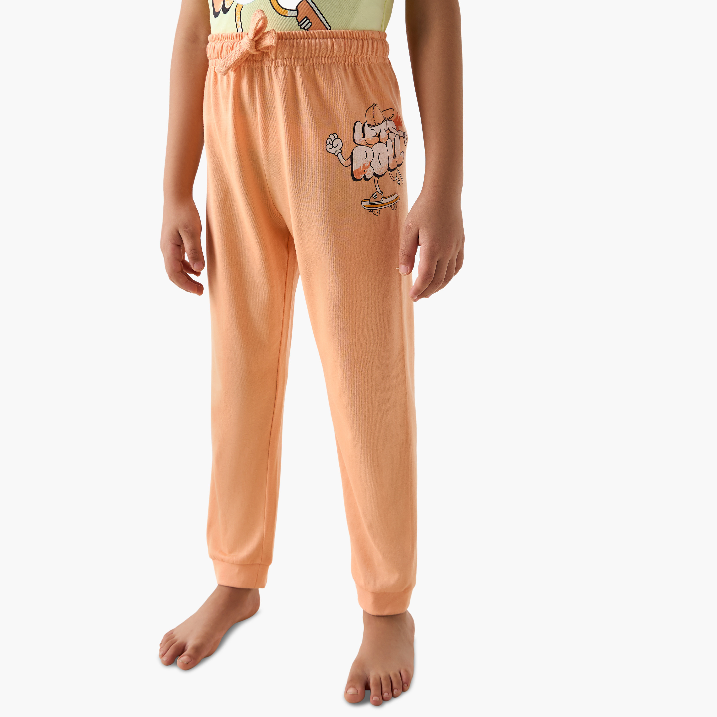 Juniors Graphic Print T-shirt and Pyjama Set-boys-clothing-nightwear-image-3