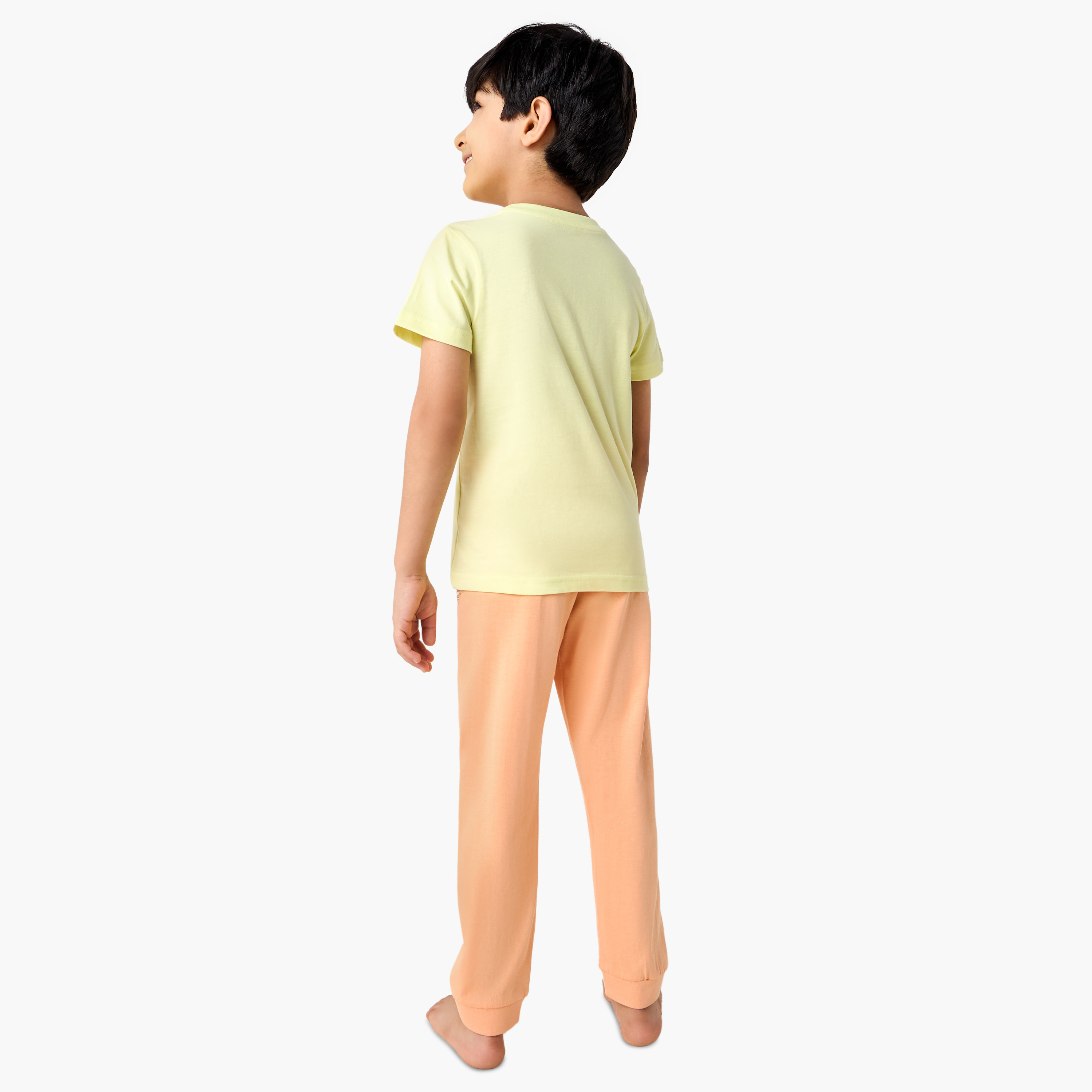 Juniors Graphic Print T-shirt and Pyjama Set-boys-clothing-nightwear-image-4