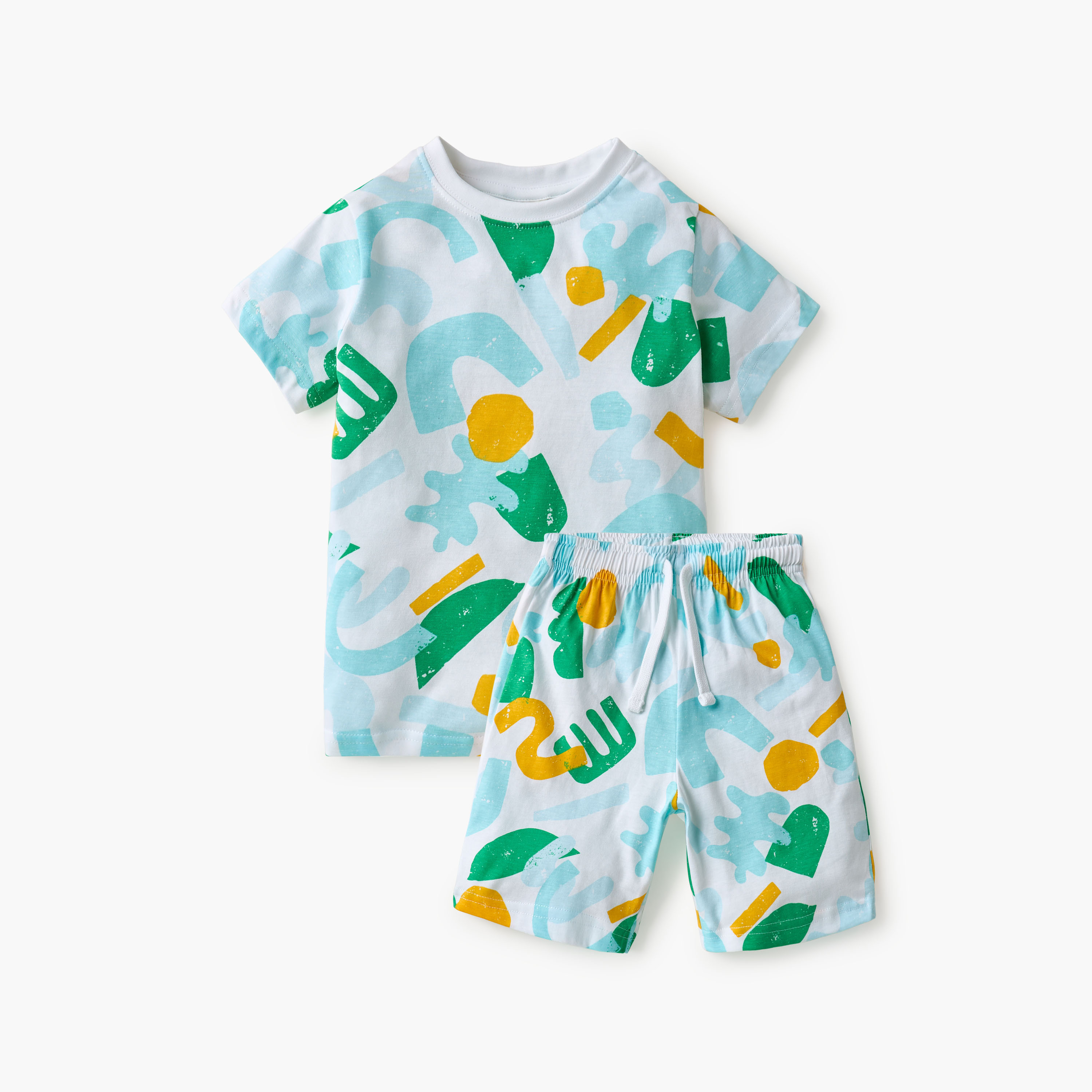 Juniors Printed T-shirt and Shorts Set-boys-clothing-nightwear-image-1