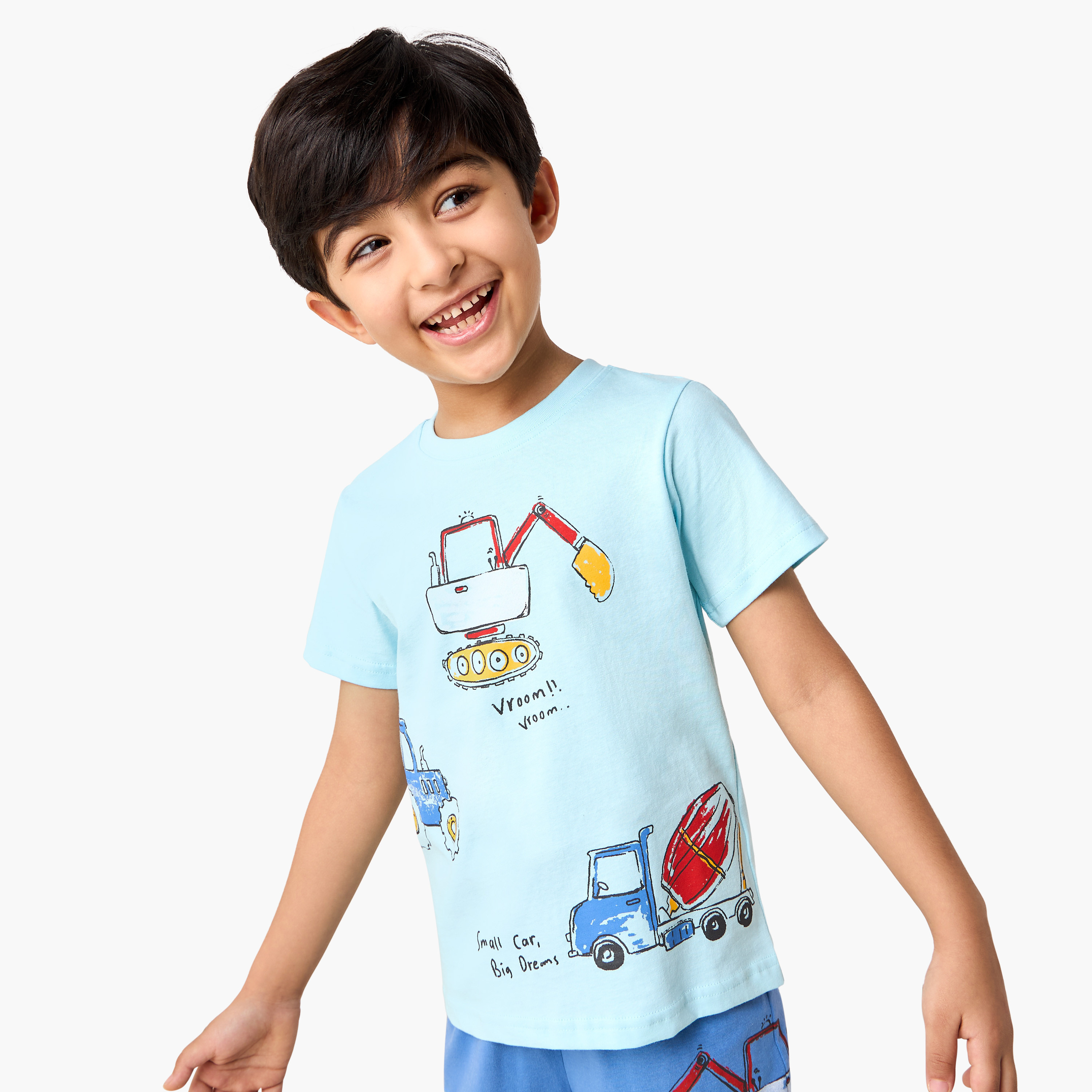 Juniors Printed T-shirt and Shorts Set-boys-clothing-nightwear-image-2