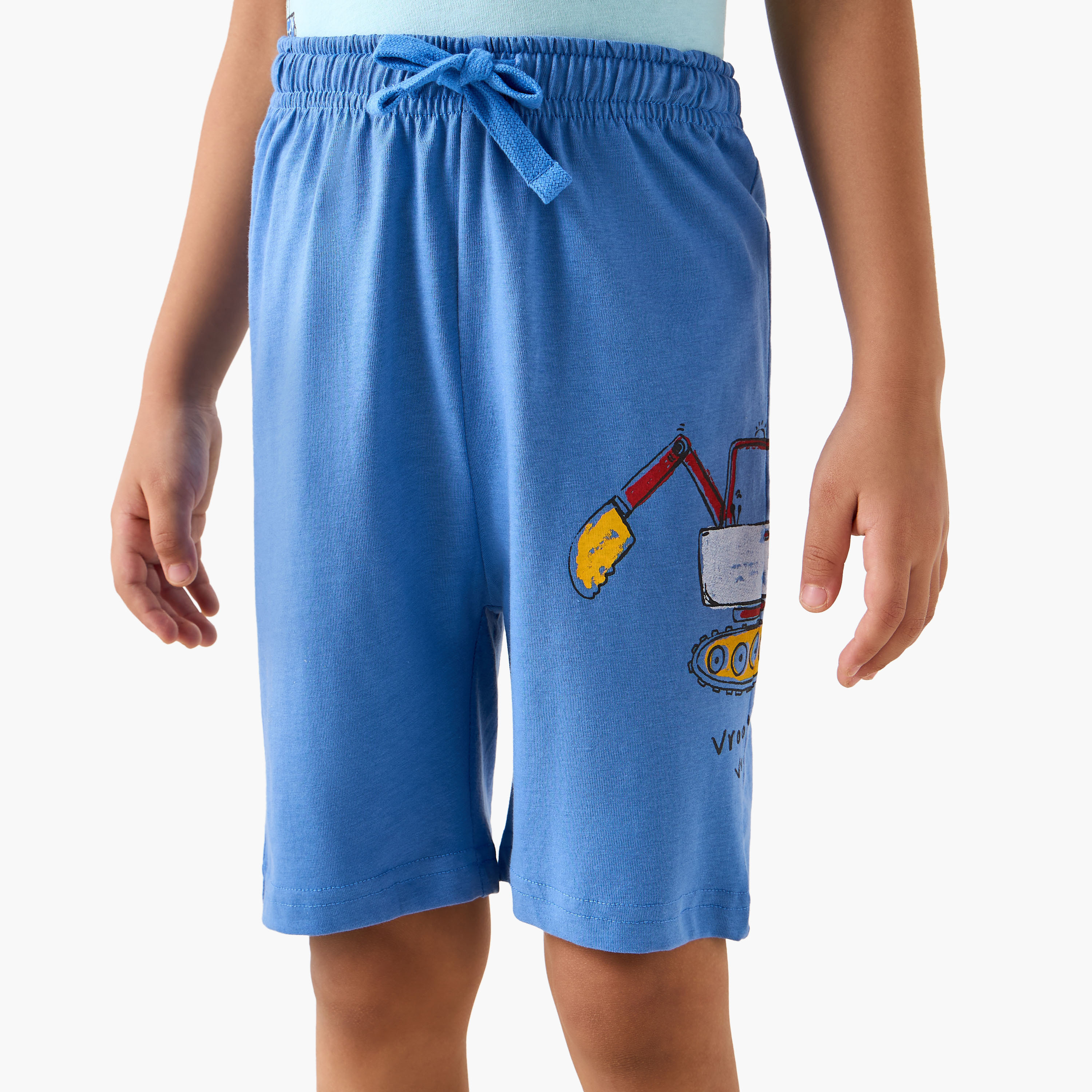 Juniors Printed T-shirt and Shorts Set-boys-clothing-nightwear-image-3