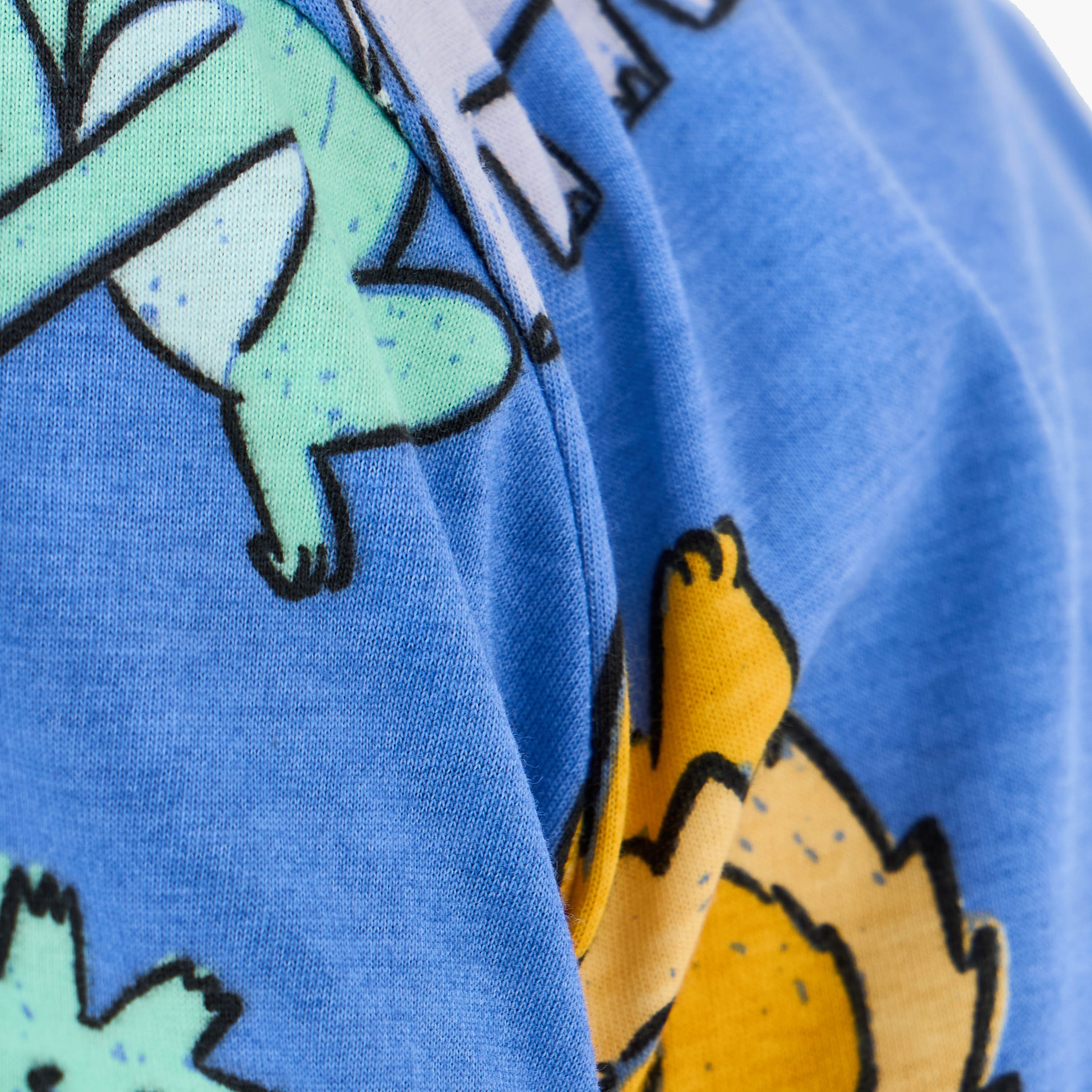Juniors Animal Print T-shirt and Pyjama Set-boys-clothing-nightwear-image-6