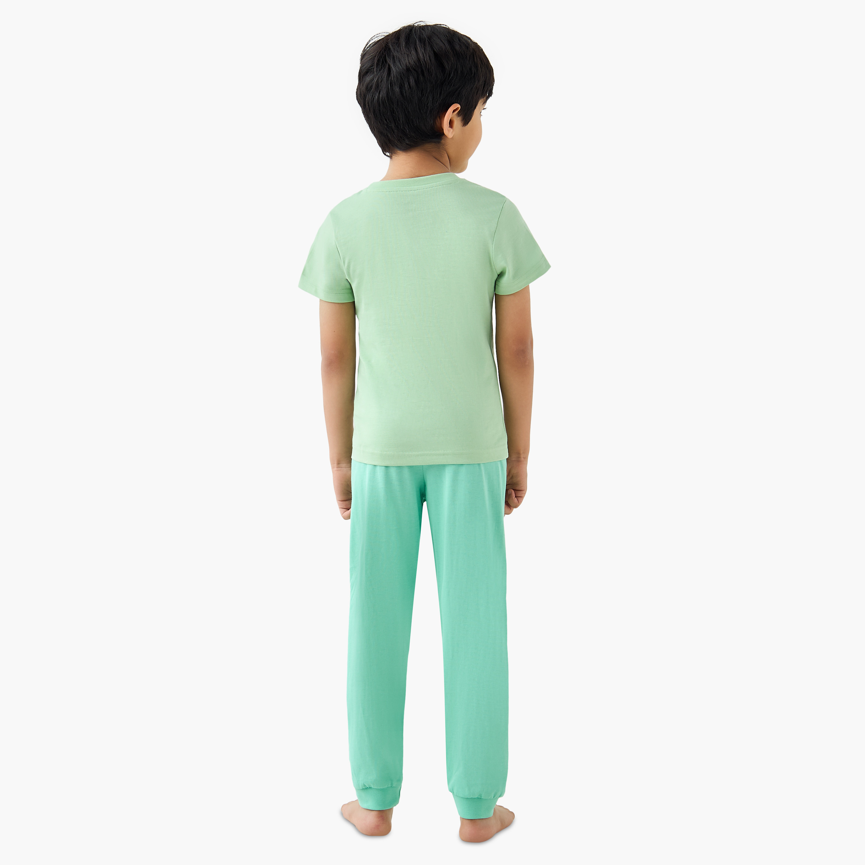 Juniors Printed T-shirt and Pyjama Set-boys-clothing-nightwear-image-4