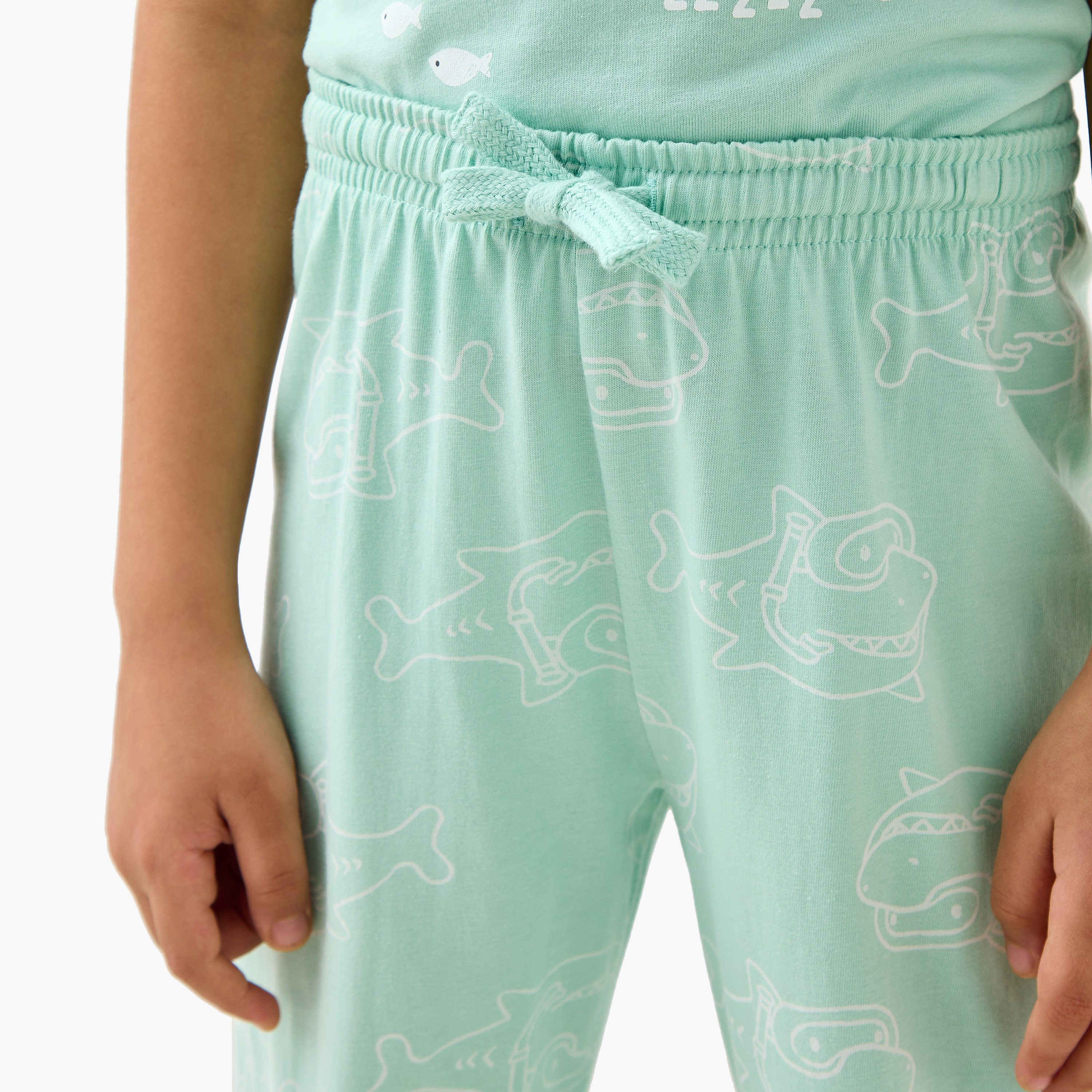 Juniors Printed T-shirts and Pyjamas - Set of 2-boys-clothing-nightwear-image-8