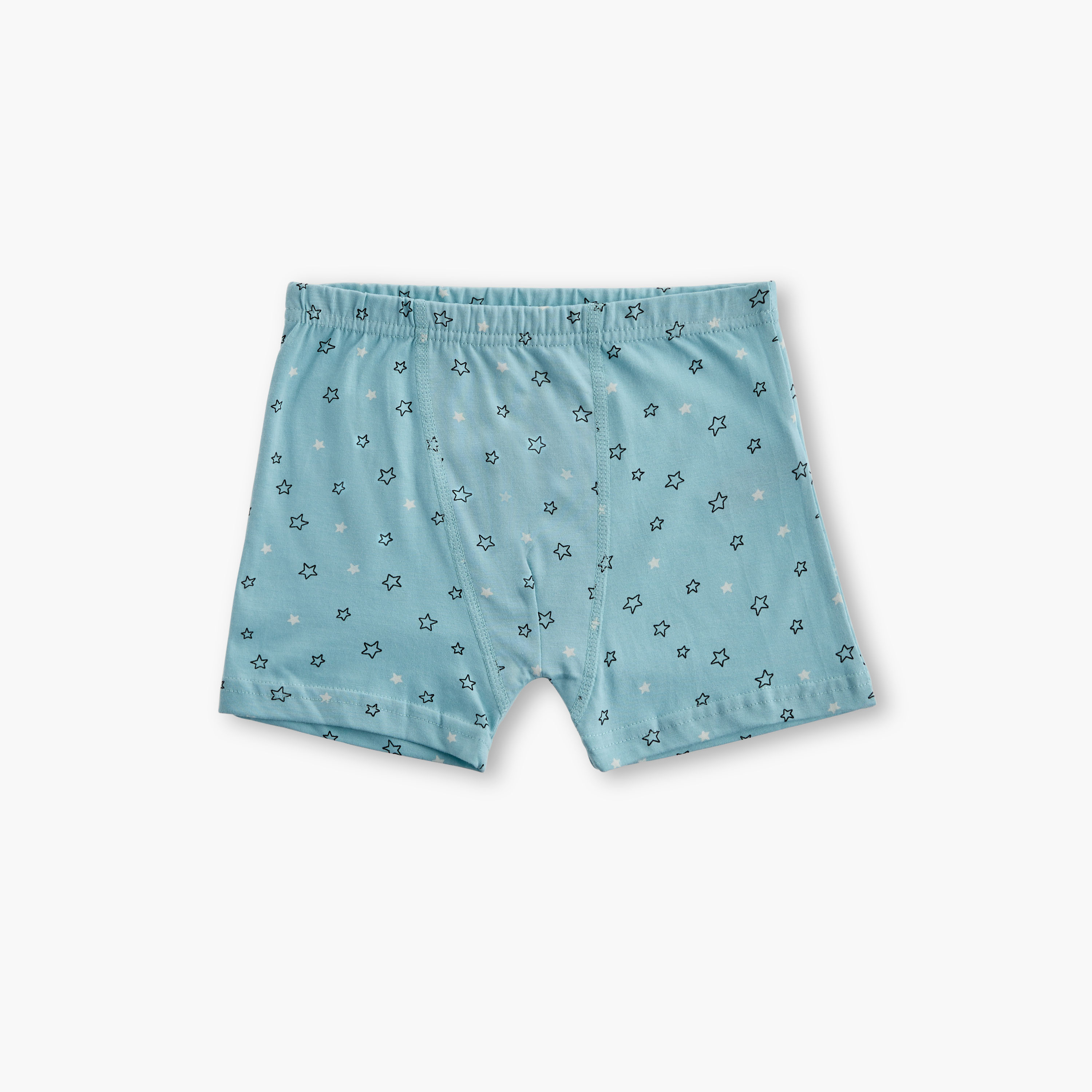 Juniors Star Print Boxers with Elasticated Waistband - Set of 5-baby-boys-clothing-innerwear-image-2