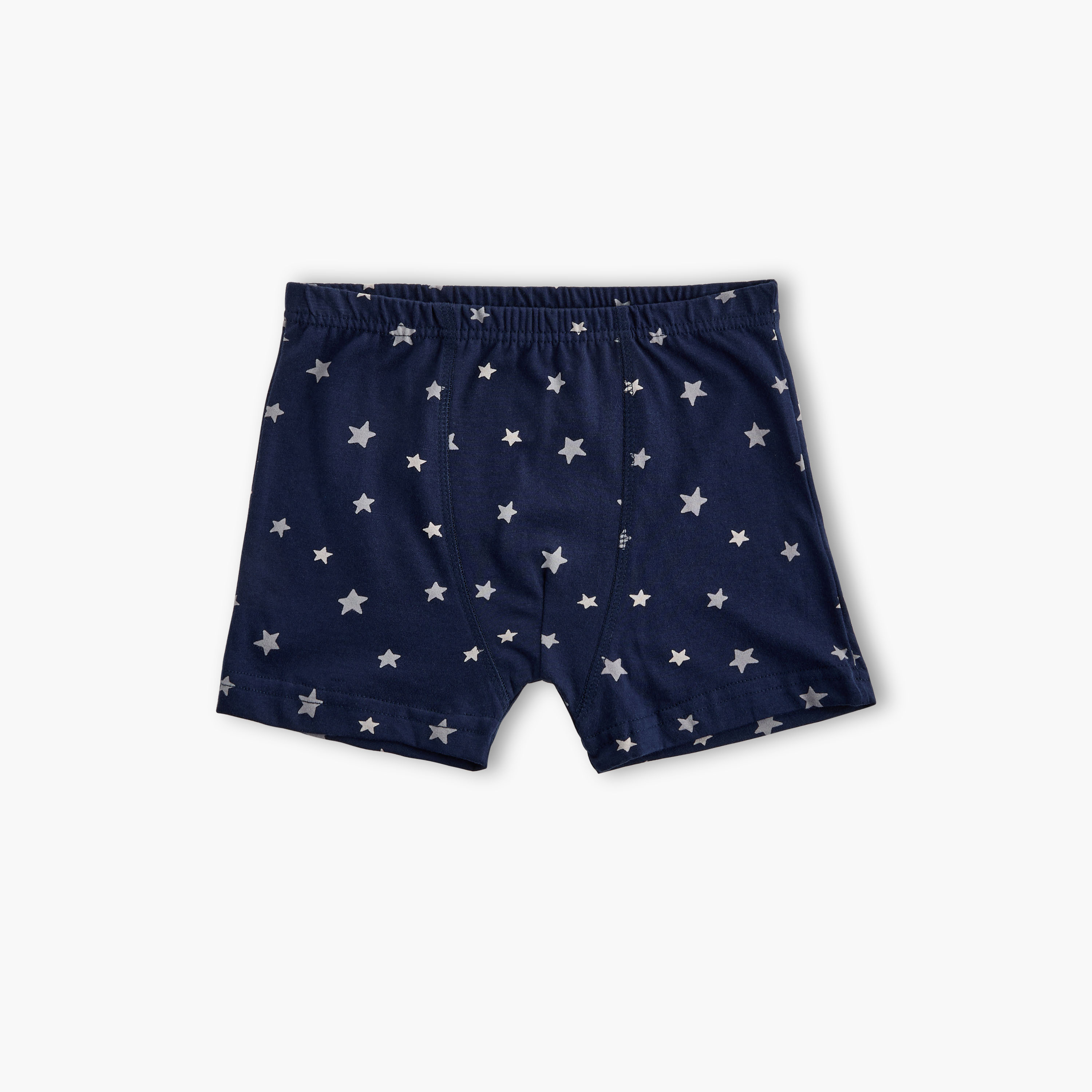 Juniors Star Print Boxers with Elasticated Waistband - Set of 5-baby-boys-clothing-innerwear-image-4