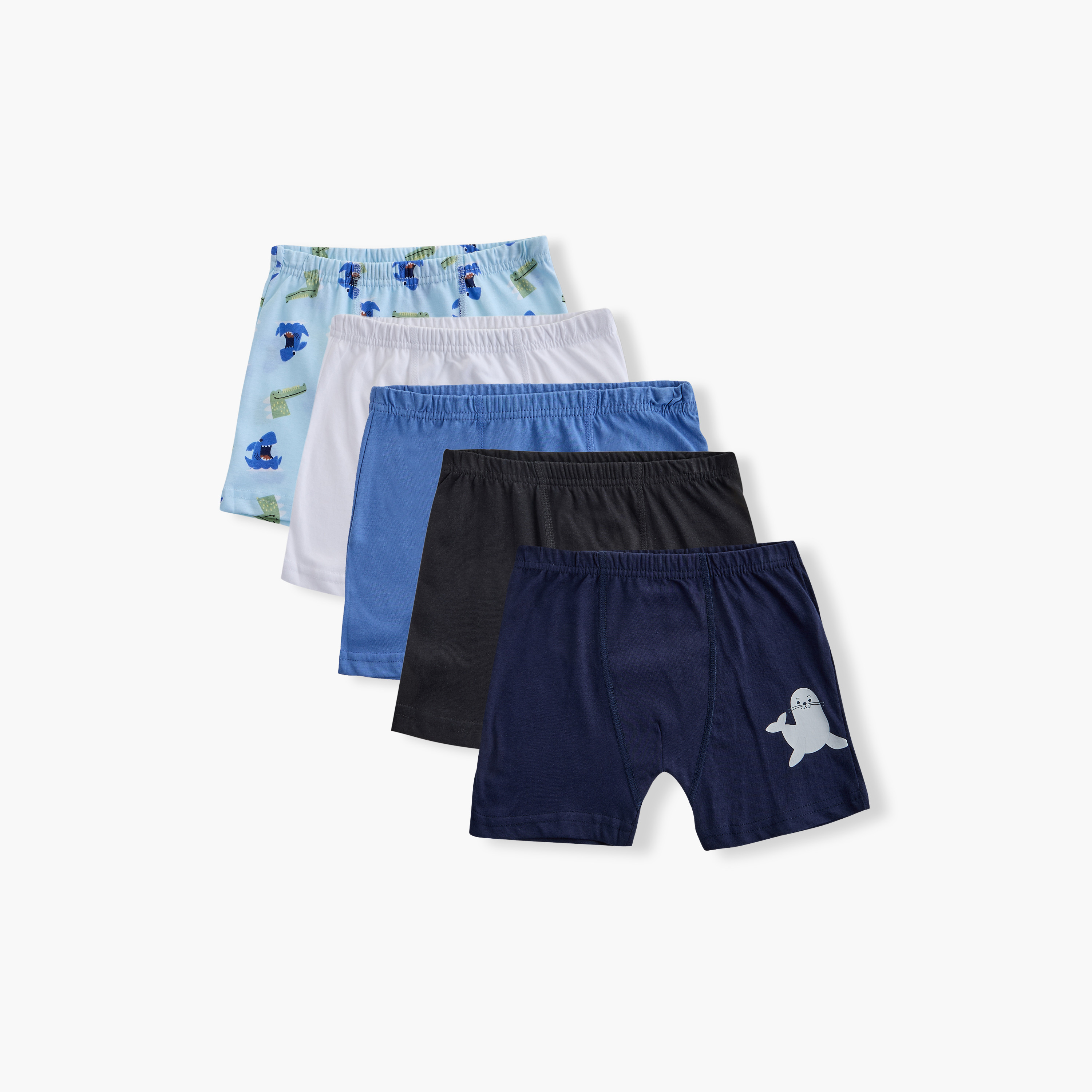 Juniors Animal Print Boxer - Set of 5-boys-clothing-innerwear-boxersandbriefs-image-1