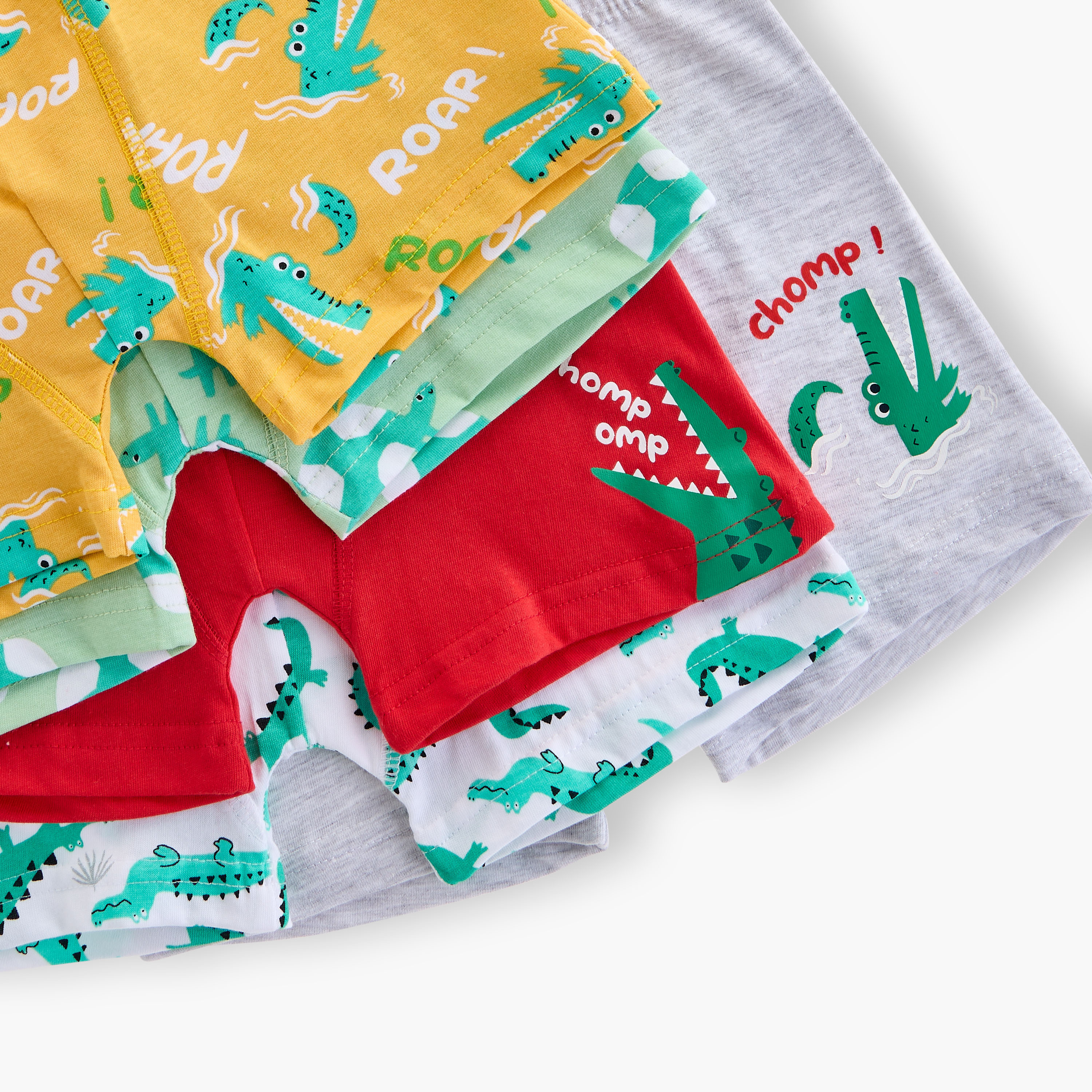 Juniors Crocodile Print Boxers - Set of 5-baby-boys-clothing-innerwear-image-8