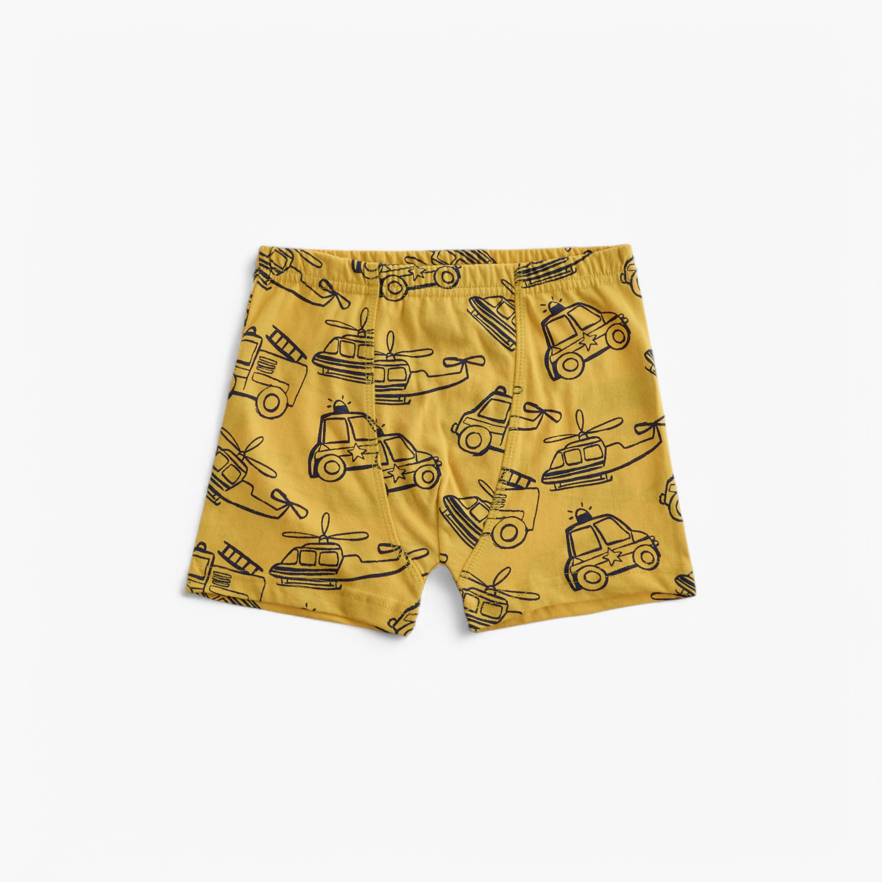 Juniors Vehicle Print Boxers with Elasticated Waistband - Set of 5-baby-boys-clothing-innerwear-image-2