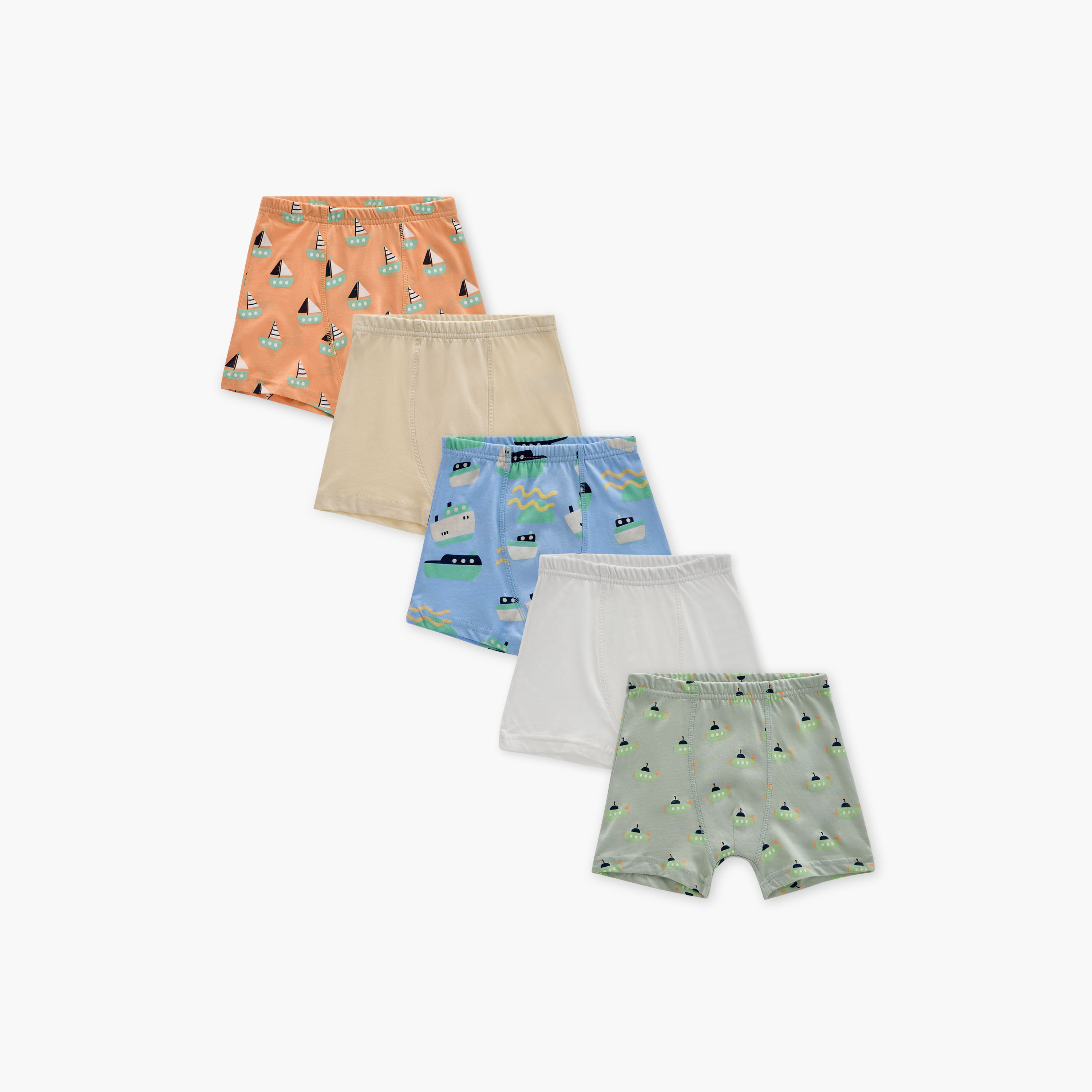 Juniors Printed Boxer Briefs - Set of 5-boys-clothing-innerwear-boxersandbriefs-image-1