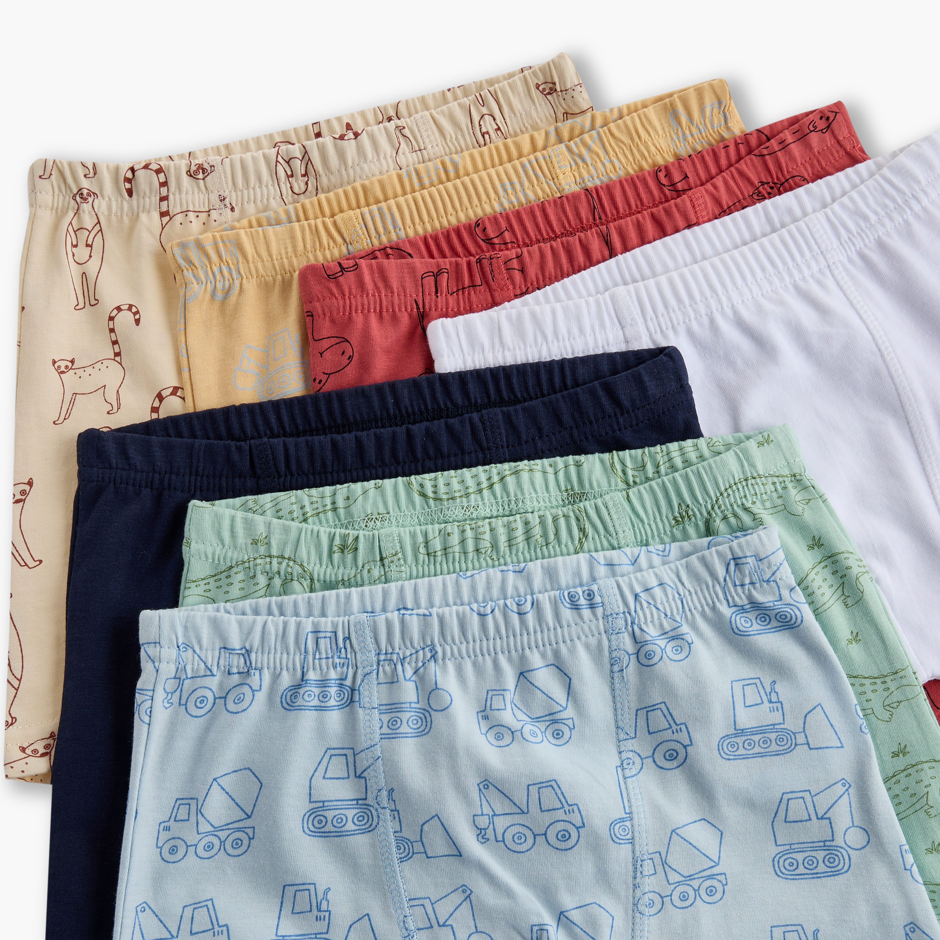 سراويل بوكسر بطبعات وخصر مطاطي من جونيورز - طقم 7 قطع-baby-boys-clothing-innerwear-image-9