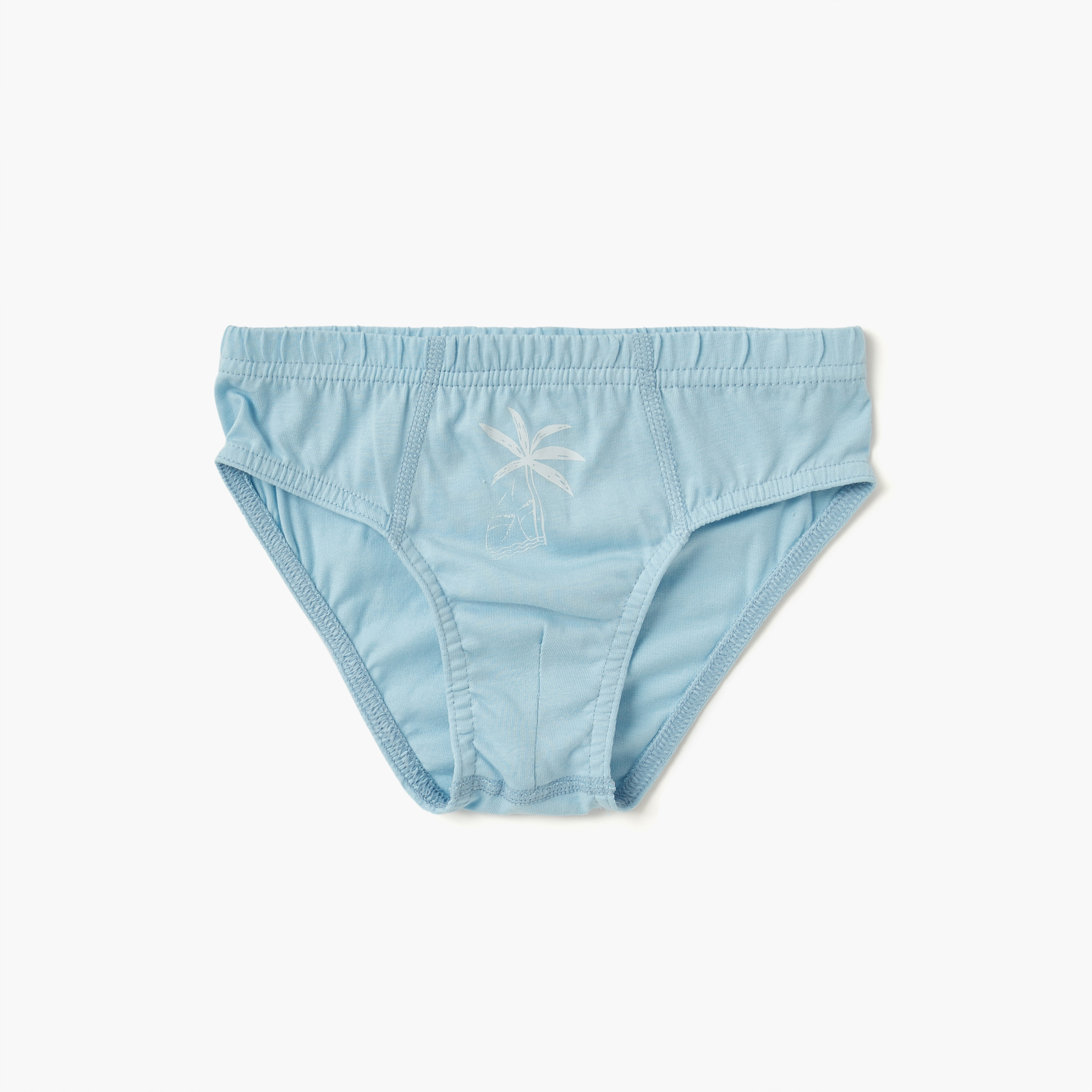Juniors Nautical Print Briefs with Elasticated Waistband - Set of 5-baby-boys-clothing-innerwear-image-2