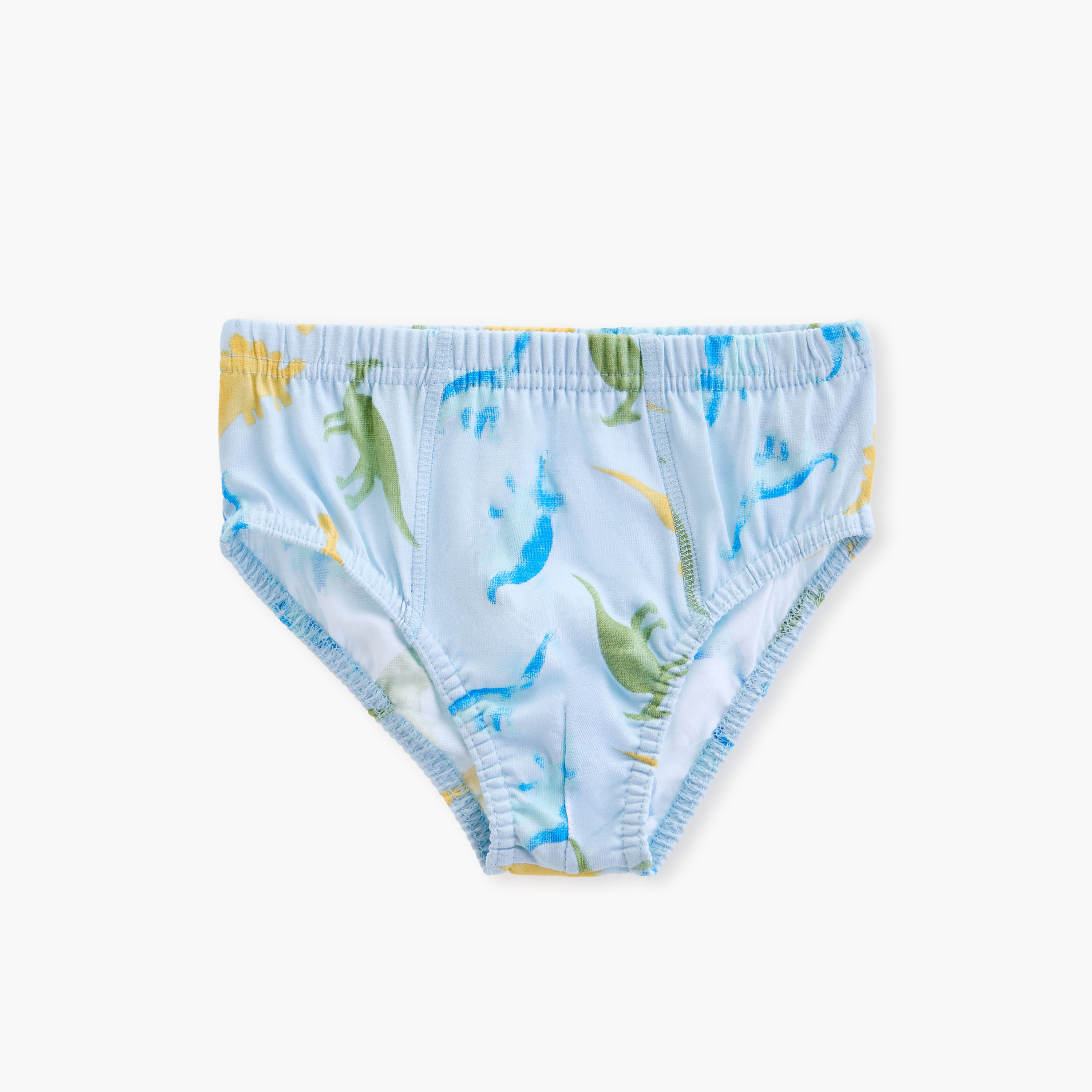 Juniors Dinosaur Print Briefs with Elasticated Waistband - Set of 5-boys-clothing-innerwear-boxersandbriefs-image-3