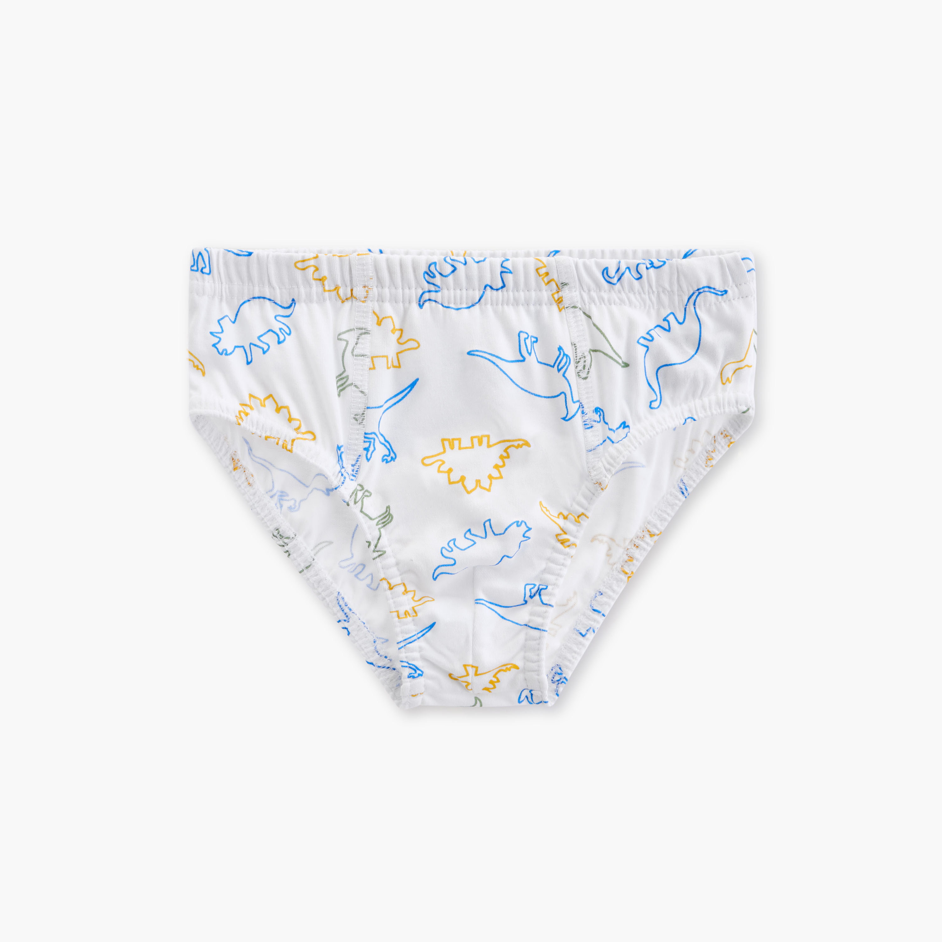 Juniors Dinosaur Print Briefs with Elasticated Waistband - Set of 5-boys-clothing-innerwear-boxersandbriefs-image-4